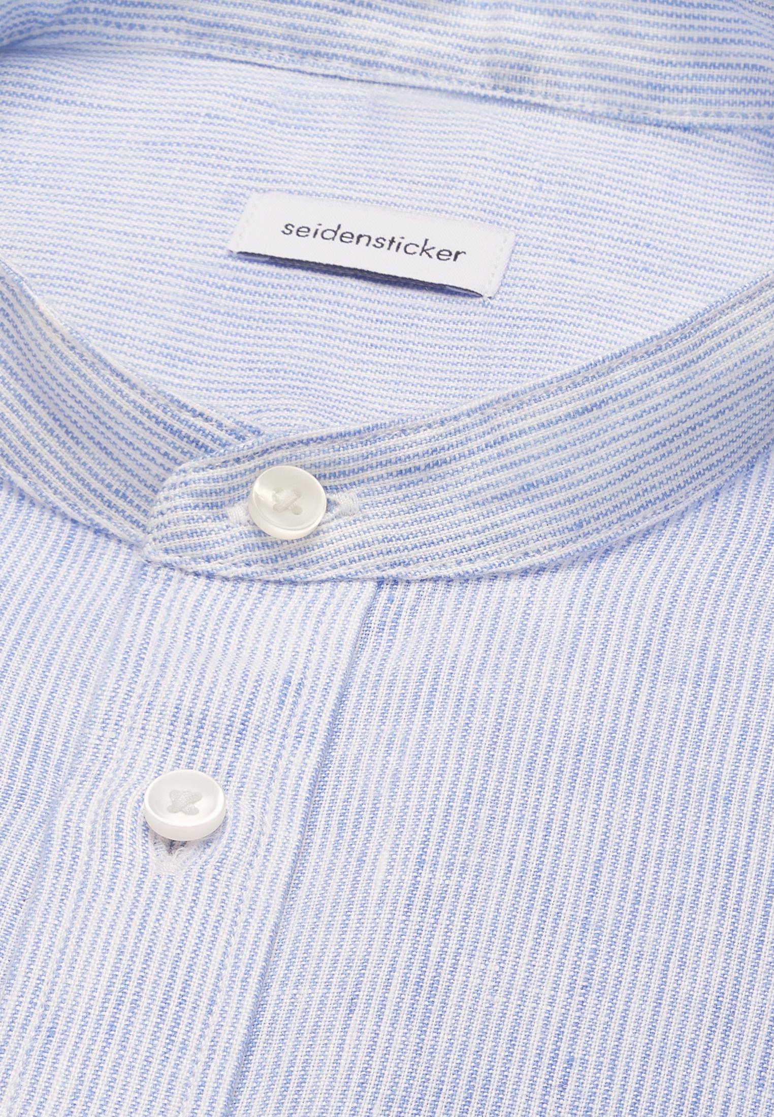 seidensticker Leinenhemd »Schwarze Rose« Slim 1/1 Stehkragen Gestreift