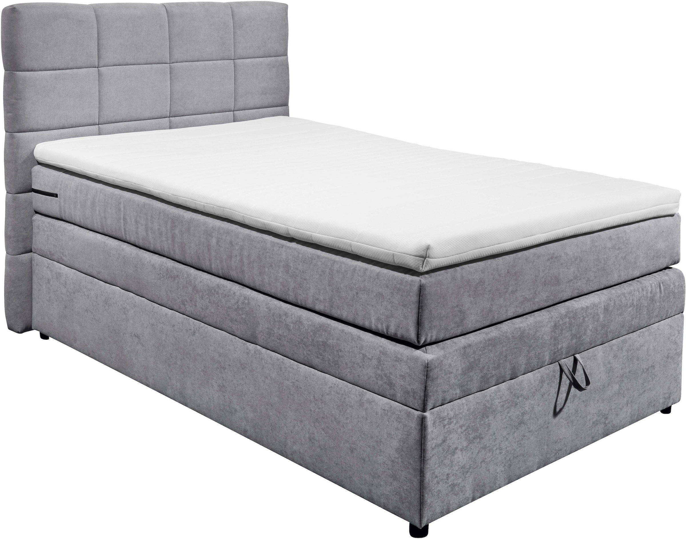 ED EXCITING DESIGN Boxspringbett »Tacoma«, inkl. Bettkasten und Topper