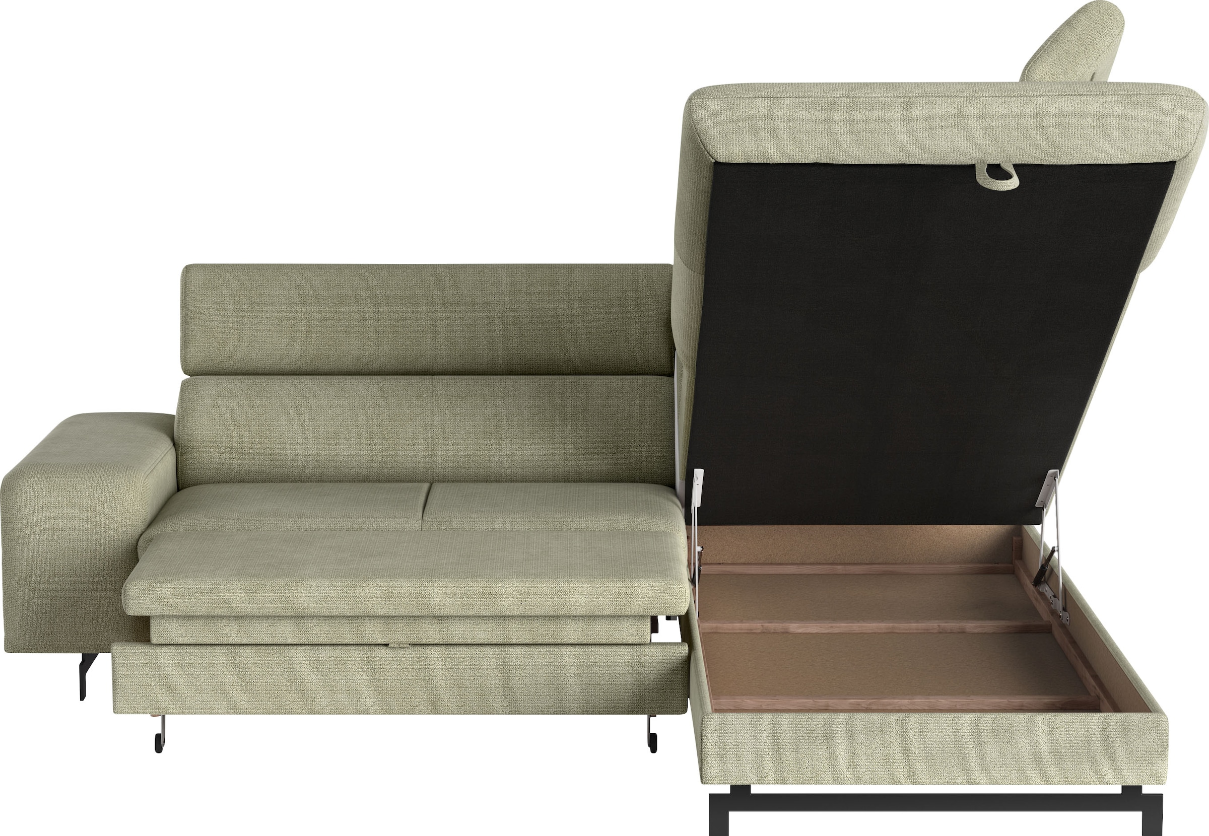 COTTA Ecksofa »Emma L-Form«, mit Kopfteilverstellung, wahlweise mit Bettfunktion & Bettkasten