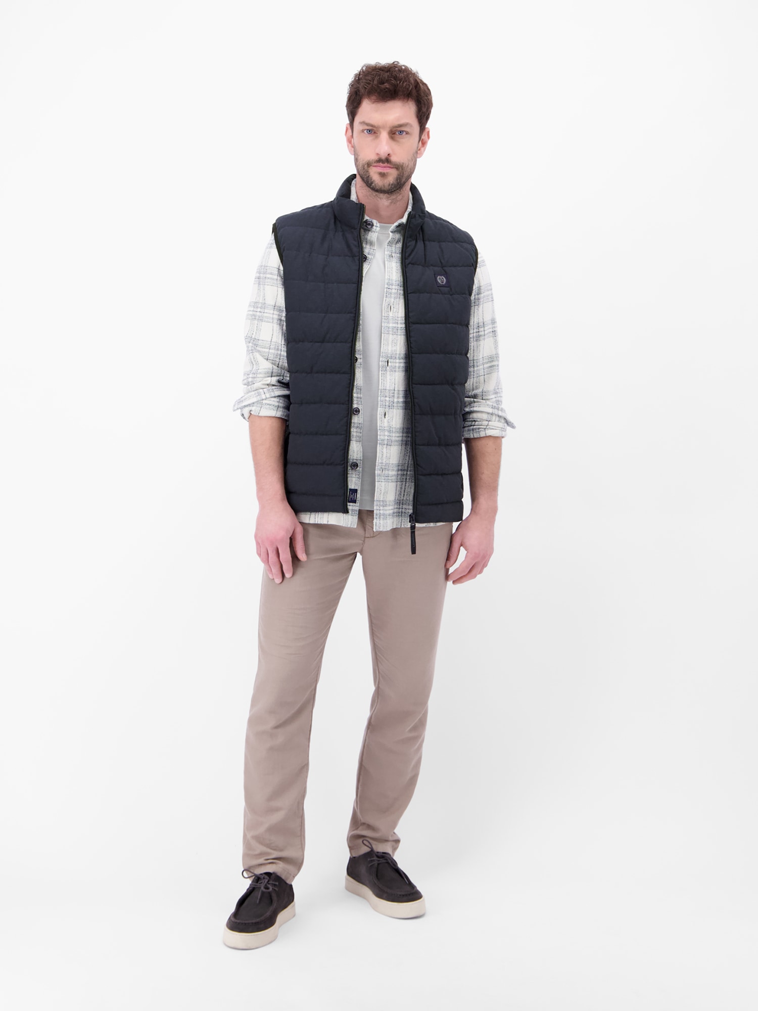 LERROS Steppweste »LERROS Steppweste aus Baumwolle und Leinen, gefüttert«