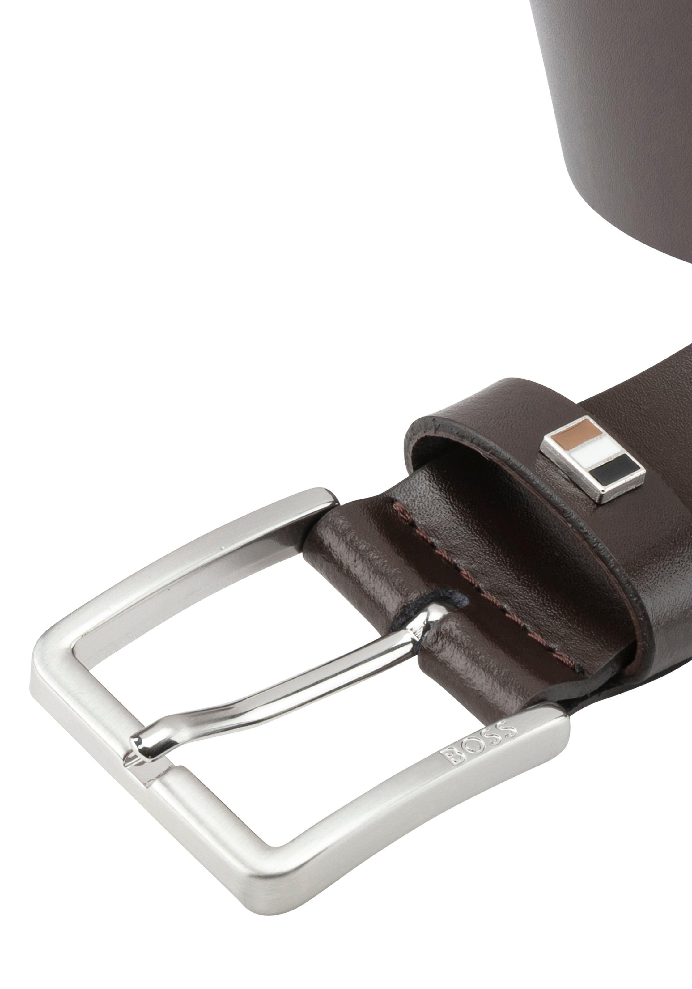 BOSS Ledergürtel »Ther-Flag-E_Sz35« mit stilvollen Markendetails