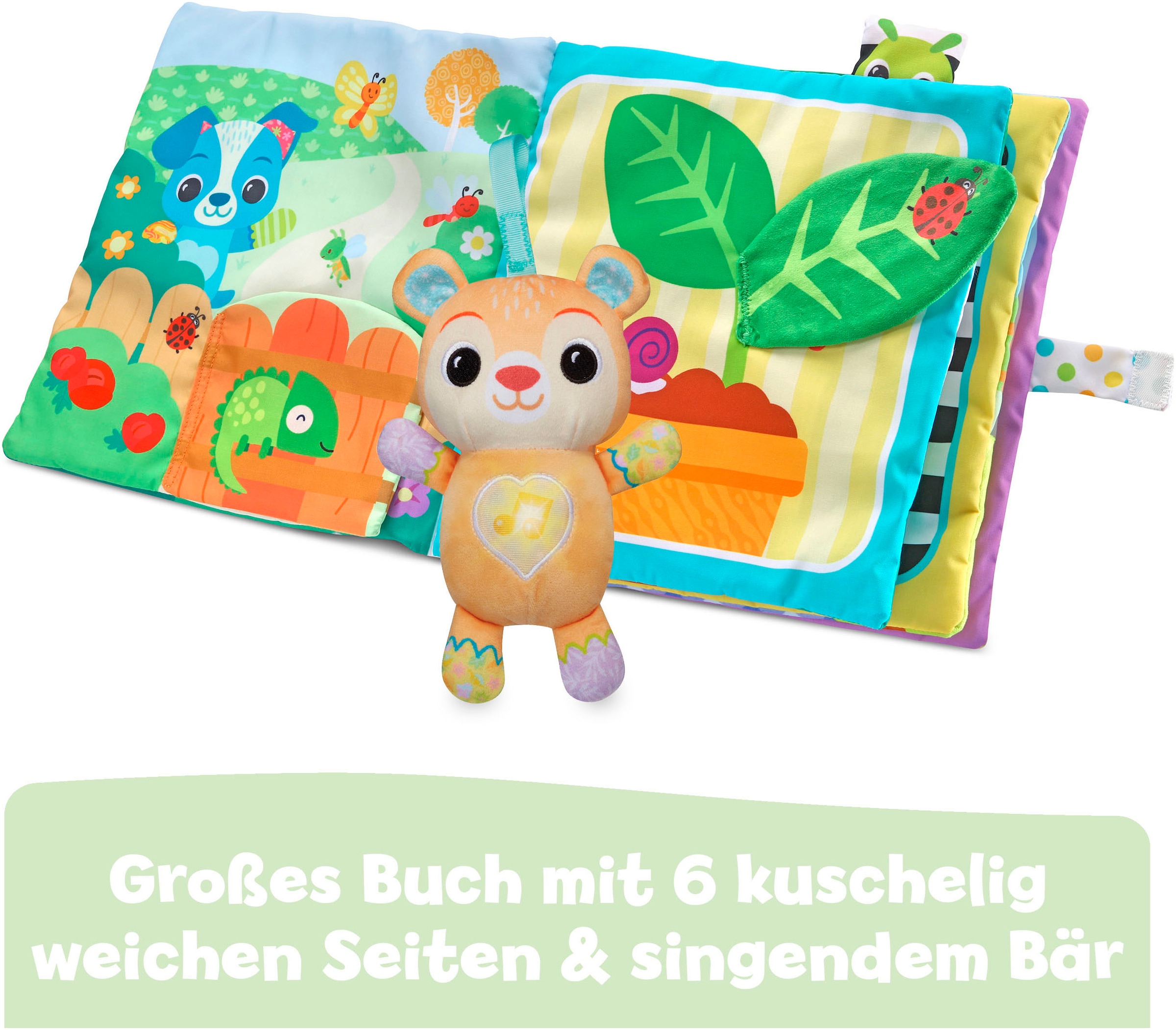 Vtech® Stoffbuch »Mein großes Plüschbuch«, mit Licht- und Soundeffekt