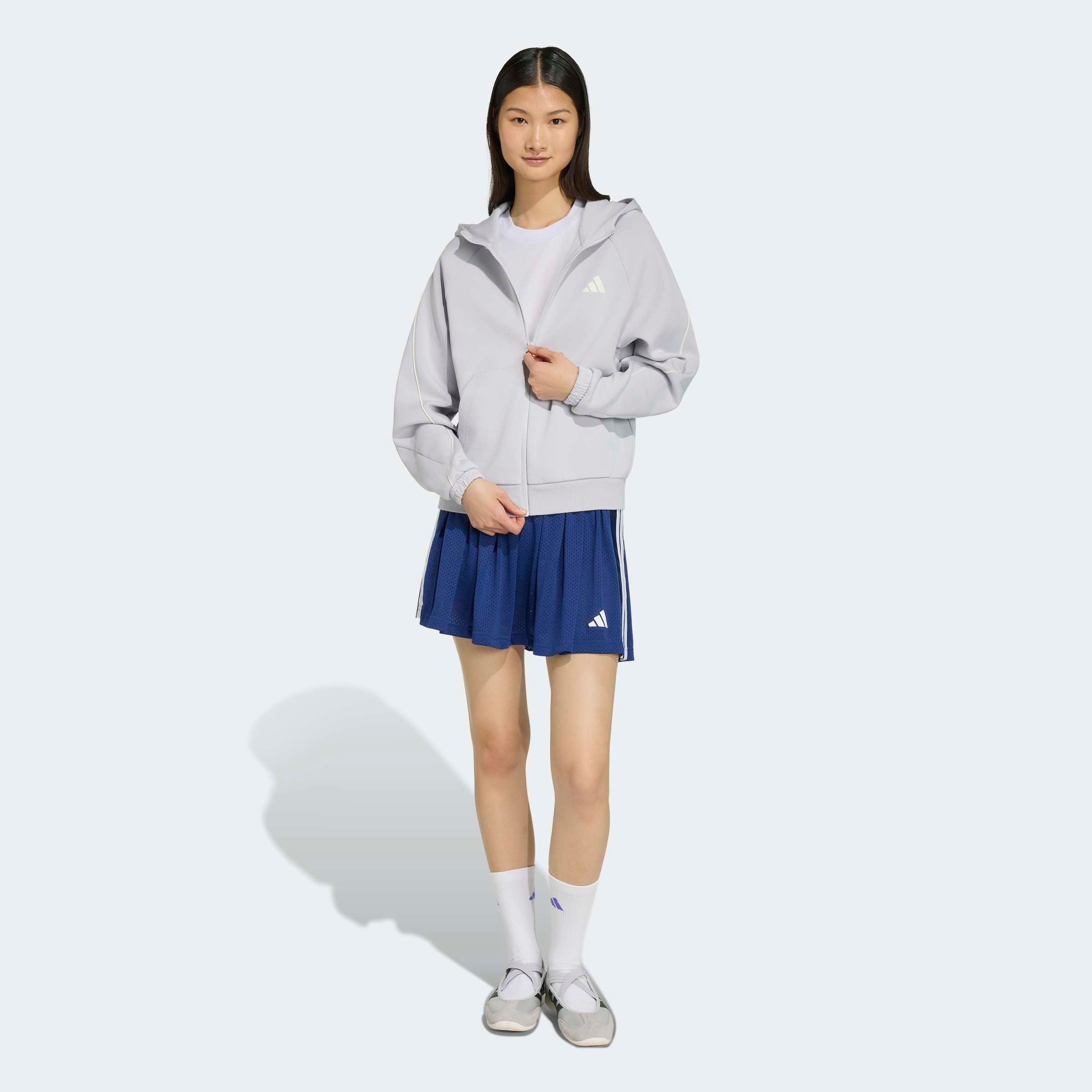 adidas Sportswear Kapuzensweatshirt »STADIUM SMALL LOGO FULL ZIP HOODIE«, mit Reißverschluss, in normaler Länge, sportlicher Stil
