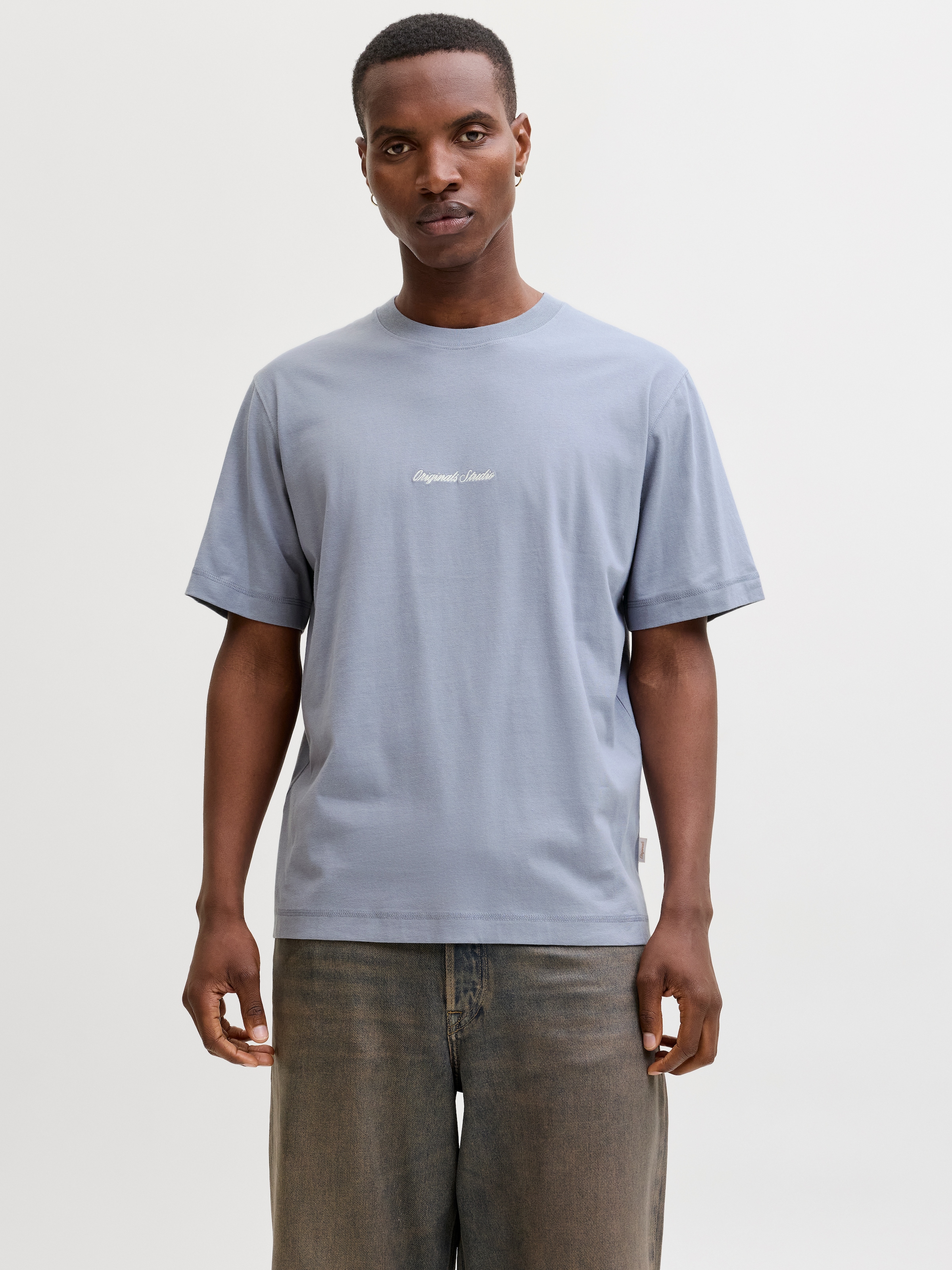 Jack & Jones Kurzarmshirt »JORNORREBRO EMB TEE SS CREW NECK NOOS« mit Logo Print