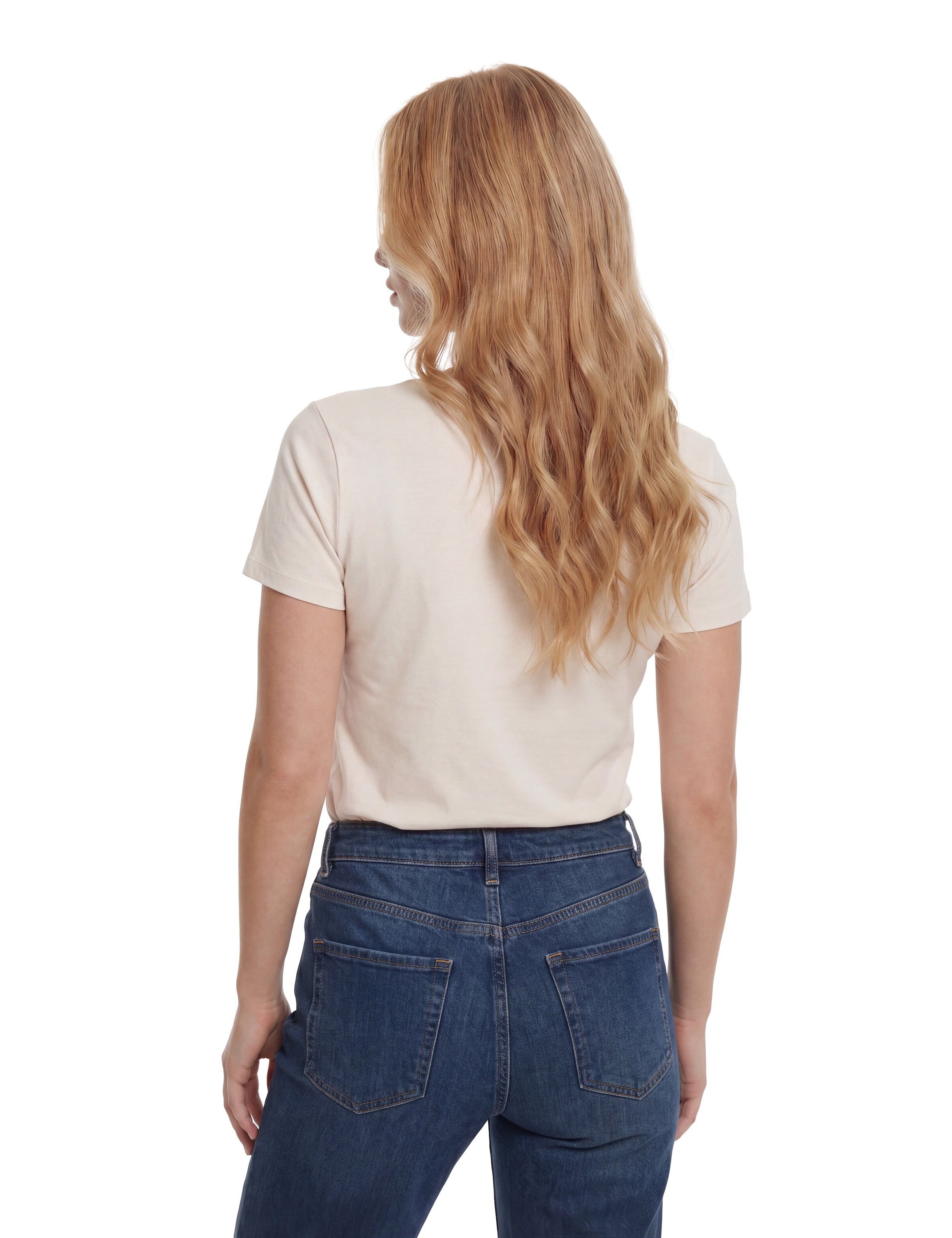 Guess T-Shirt »SS CN COSMOS CANVAS TRIANGLE T« mit Dreieckslogo, Slim Fit
