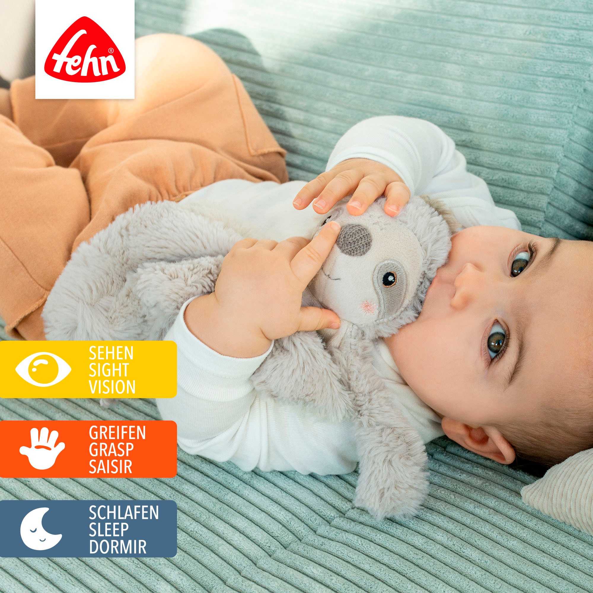 Fehn Kuscheltuch »Lazy, Crazy & Pink, Schmusetuch Faultier«