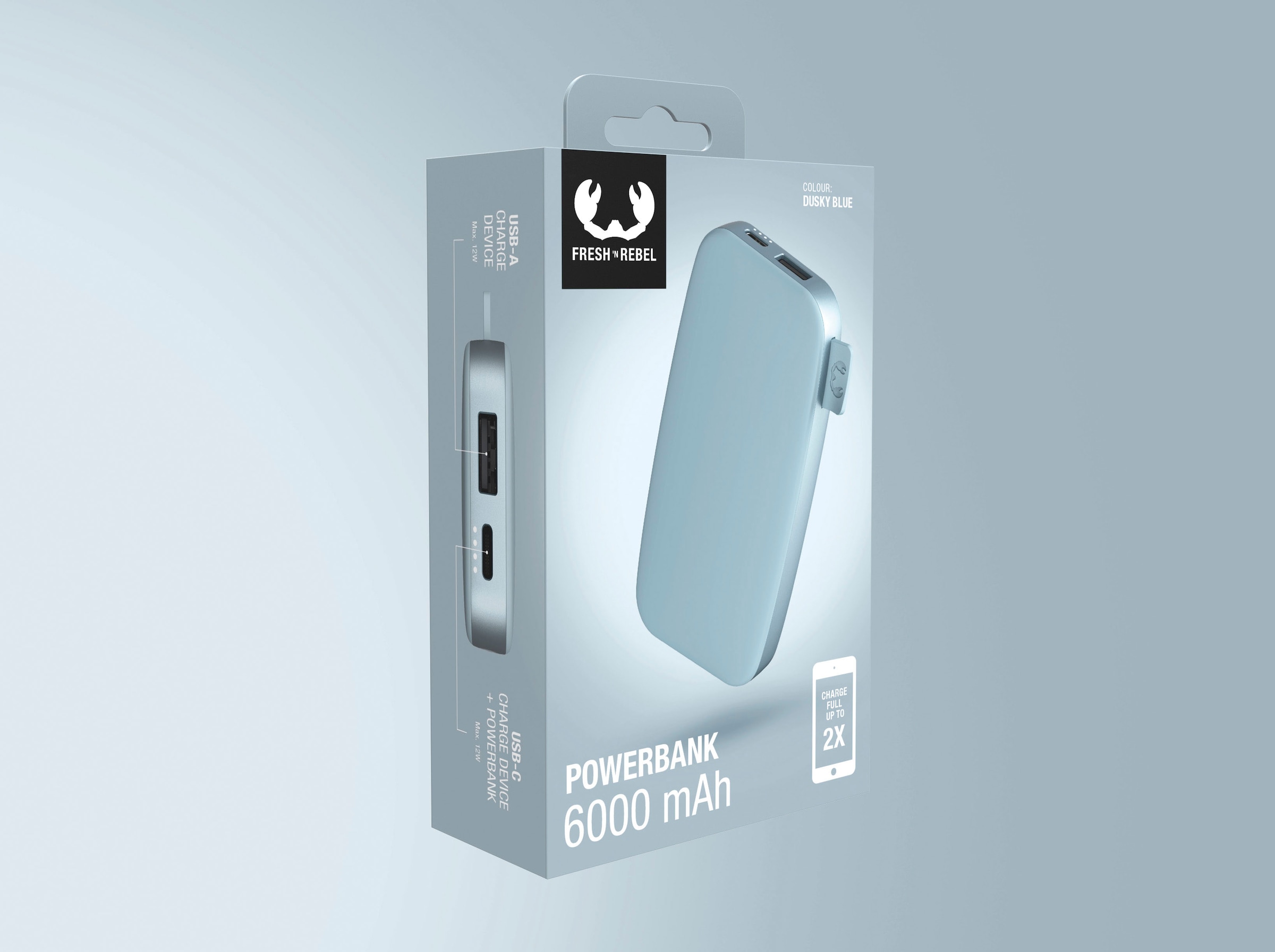 Fresh´n Rebel 3 V Garantie Powerbank 5 Jahre XXL Pack UNIVERSAL ➥ | Charge«, mit »Power USB-C, 6000mAh Fast