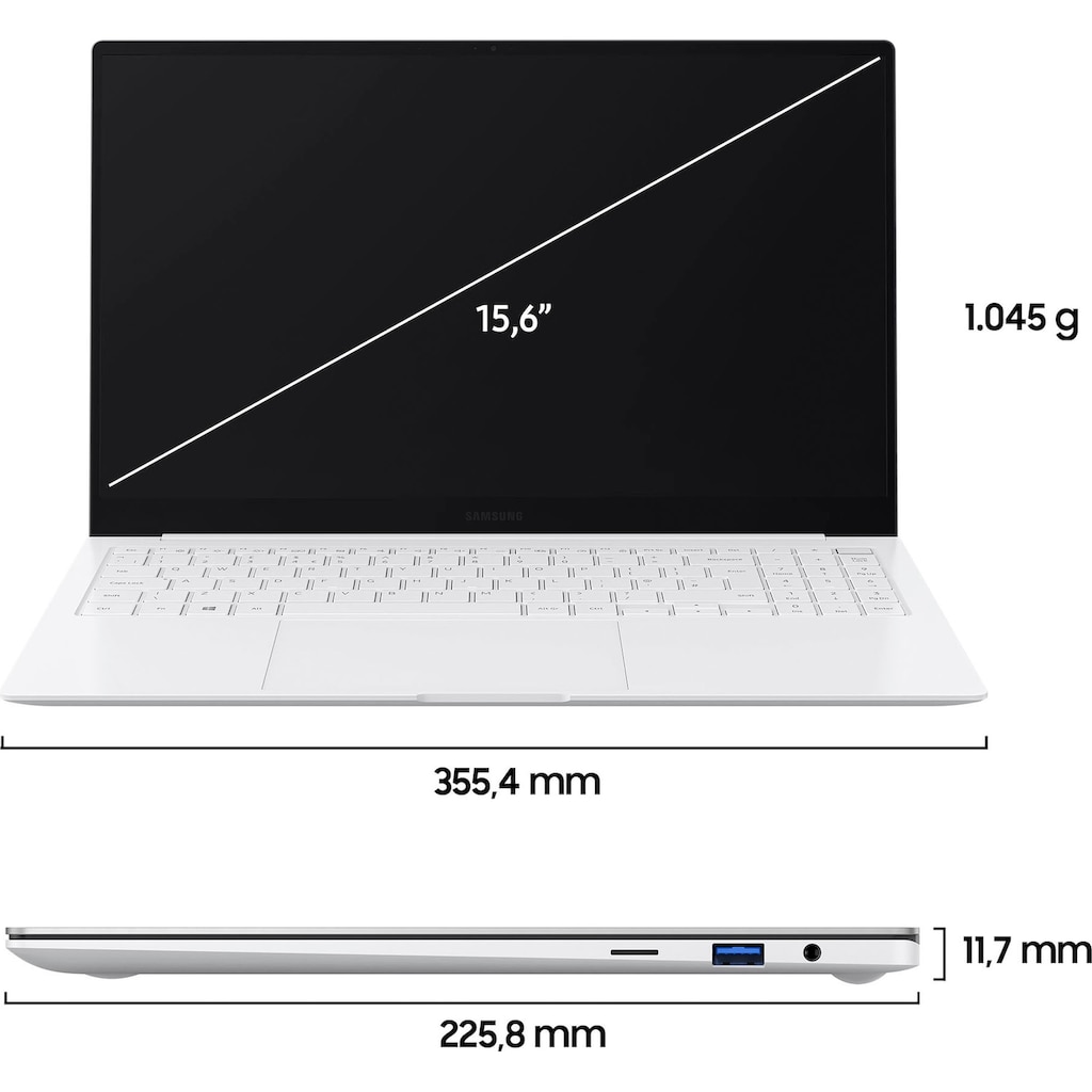 Samsung Notebook »Galaxy Book Pro«, 39,62 cm, / 15,6 Zoll, Intel, Core i5, Iris Xe Graphics, 256 GB SSD