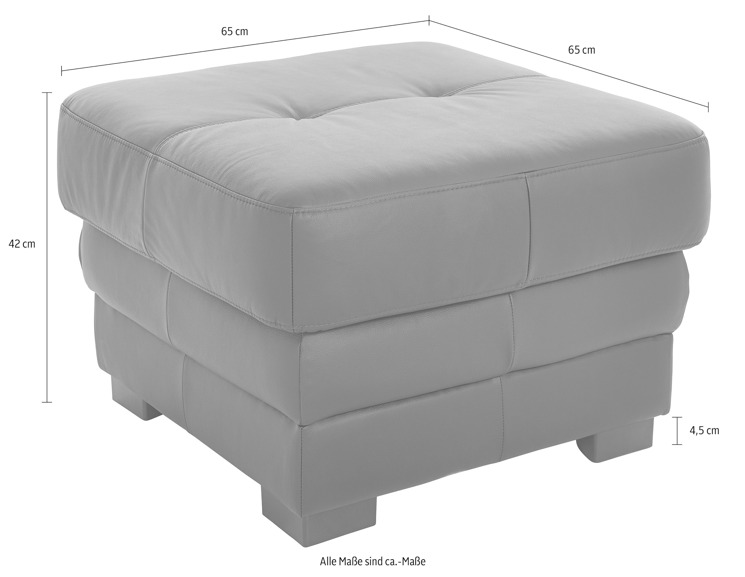 COTTA Polstergarnitur »Royale L-Form«, (Set), Set bestehend aus: Ecksofa & Hocker