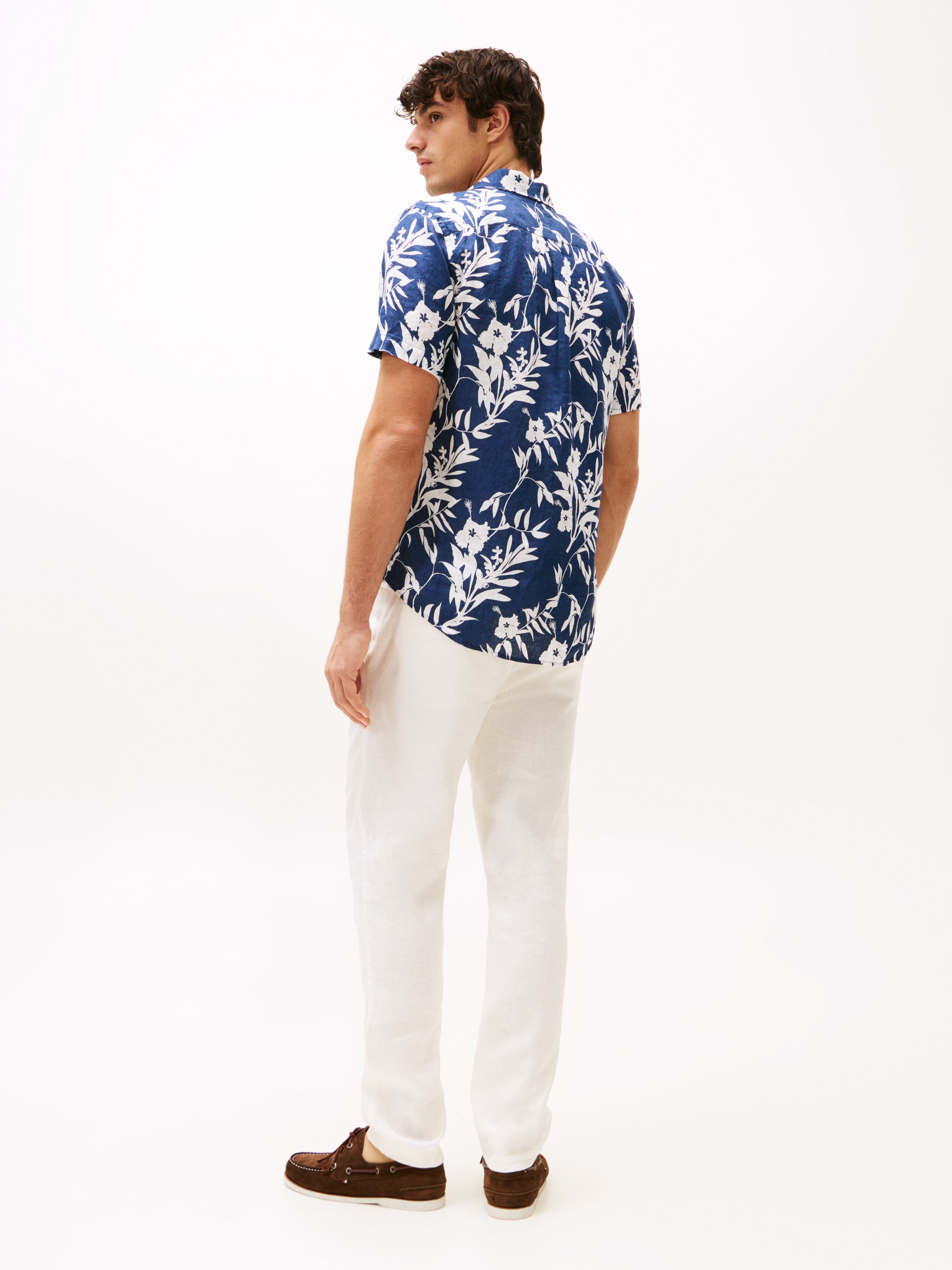 Tommy Hilfiger Leinenhemd »LINEN TROPICAL PRT SS RF SHIRT«, mit Allover Flowerprint