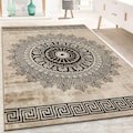 Paco Home Teppich »Tibesti 081«, rechteckig, 16 mm Höhe, Kurzflor, Mandala Muster in dezenten Farbtönen, ideal im Wohnzimmer & Schlafzimmer