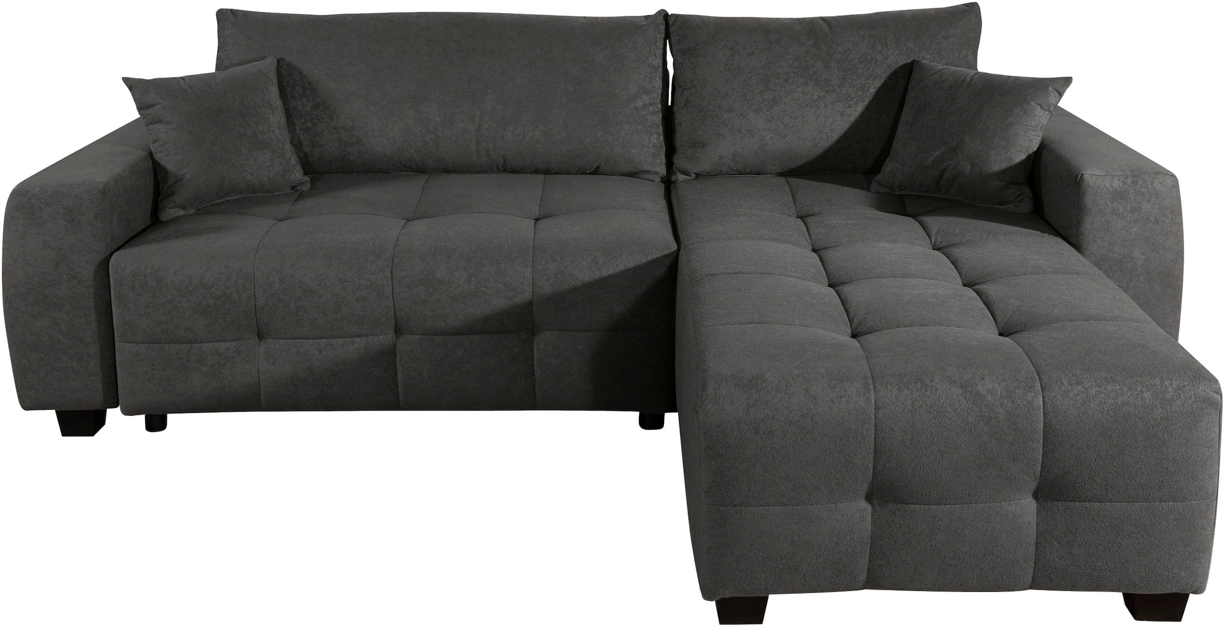 OTTO home Ecksofa »Bella Couch L-Form, B: 234 cm, Zierkissen inklusive« optional Schlaffunktion & Bettkasten, Wohnkomfort