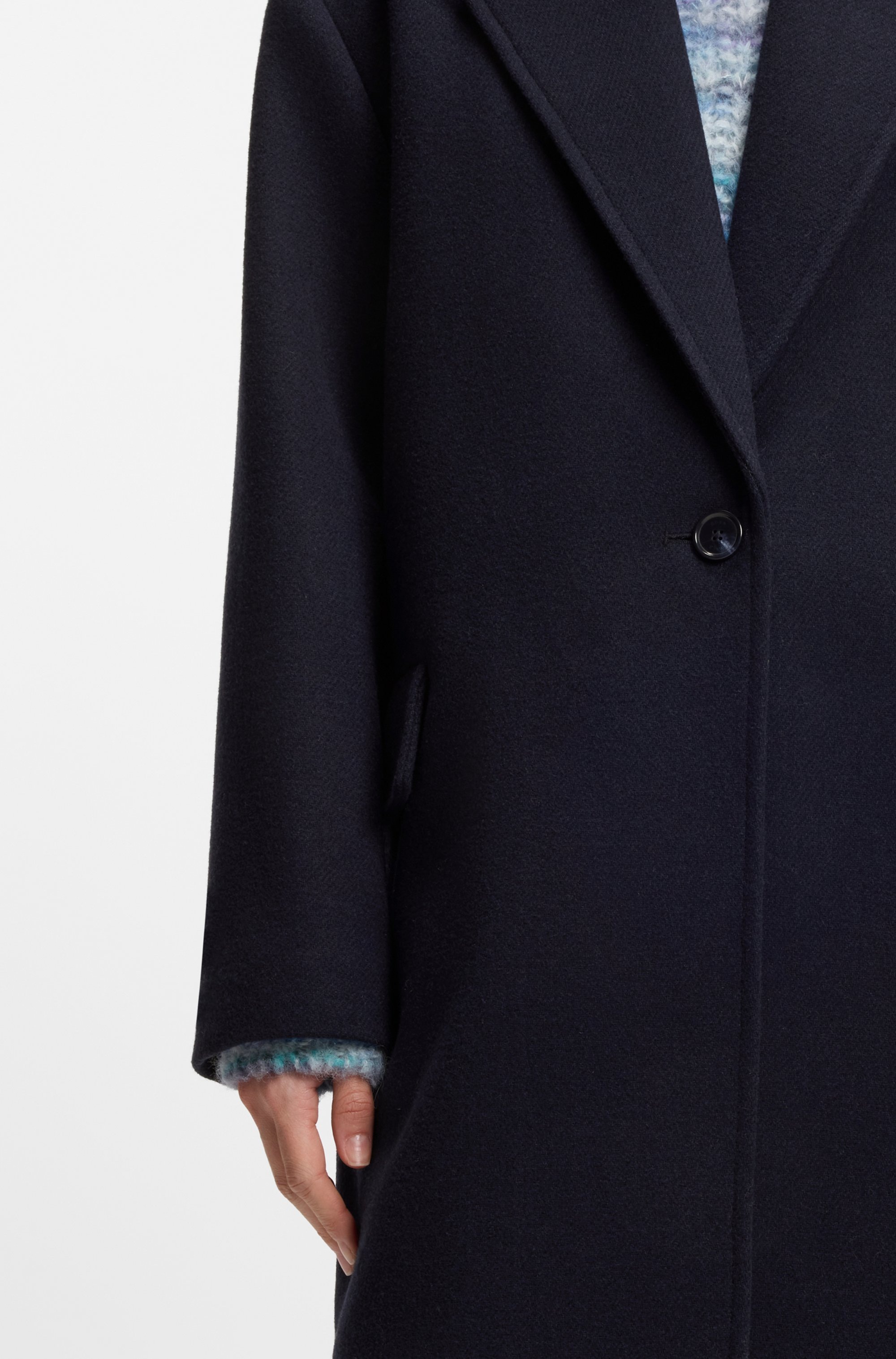 BOSS ORANGE Kurzmantel »Calesara Premium Damenmode«, in gerader Passform, Woll-Anteil