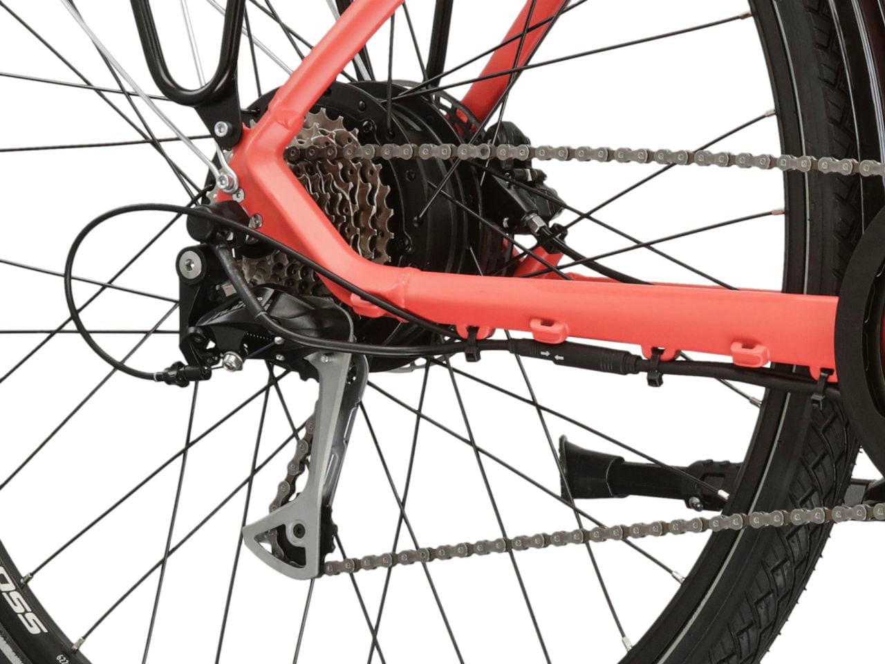Kross E-Bike »E-Citybike Sentio Hybrid 2.0 28 Zoll orange«, 9 Gang, Shimano, Alivio T4000, Heckmotor 250 W, Pedelec, Elektrofahrrad für Damen und Herren