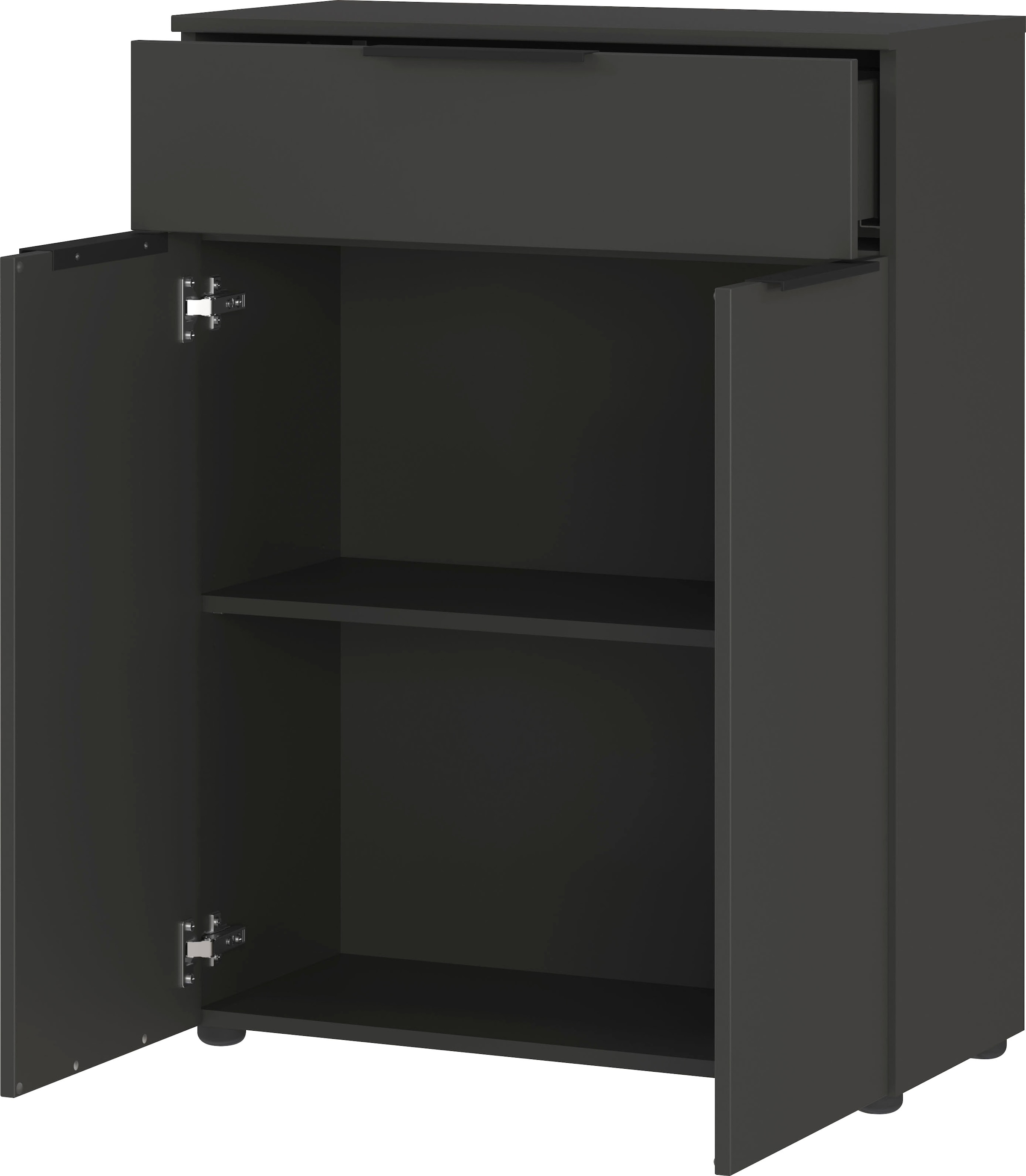 GERMANIA Badmöbel-Set »Crandon«, (5 St.), inkl. WT-Unterschrank, Spiegelschrank, Schrank, Mediumschrank, Kommode