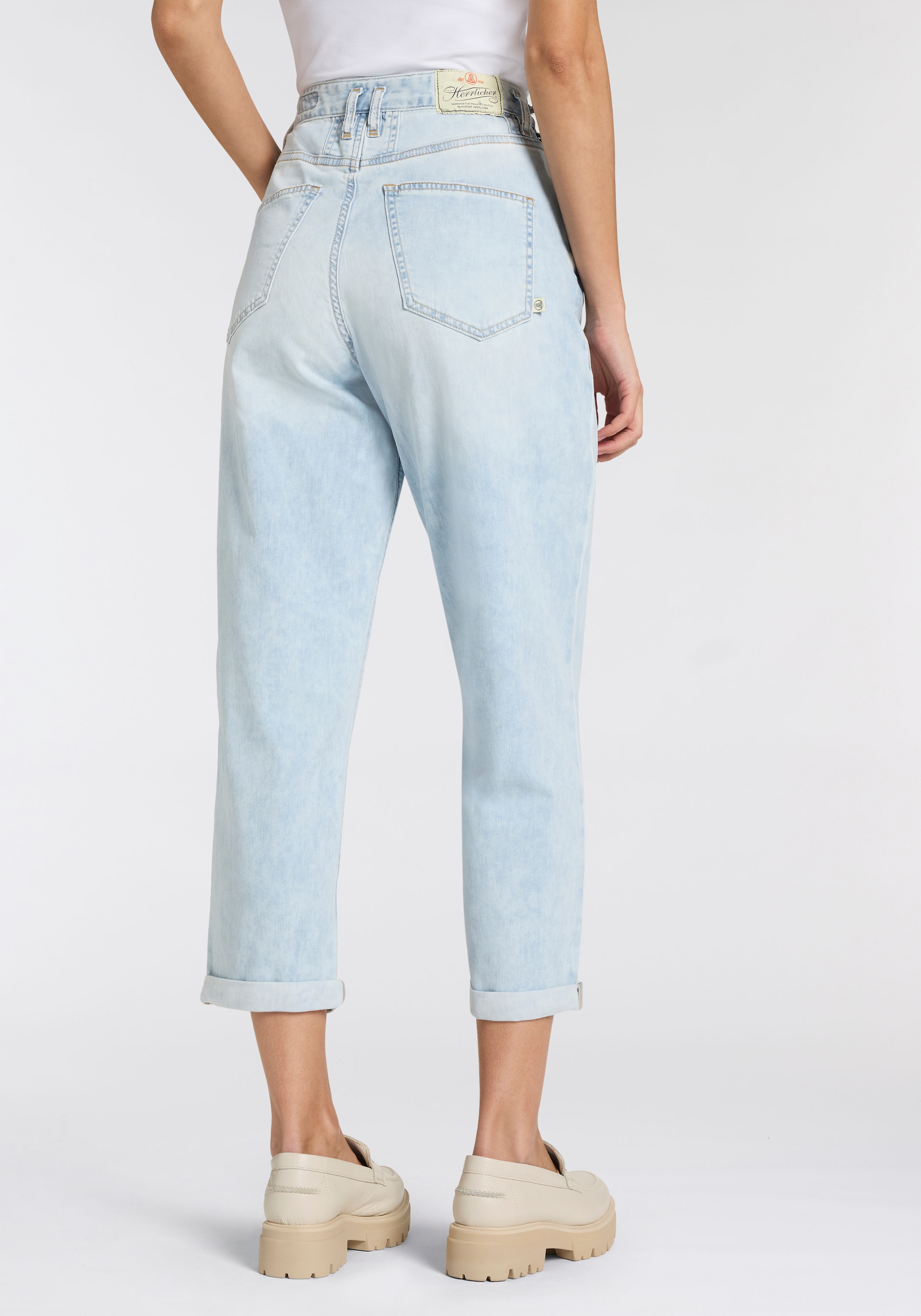 Herrlicher Straight-Jeans »Brooke Denim Light« krempelbar