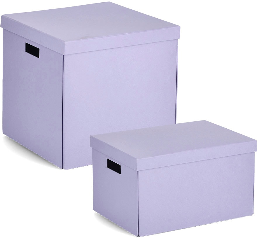 Zeller Present Aufbewahrungsbox, (1 St.), beschriftbar, recycelter Karton