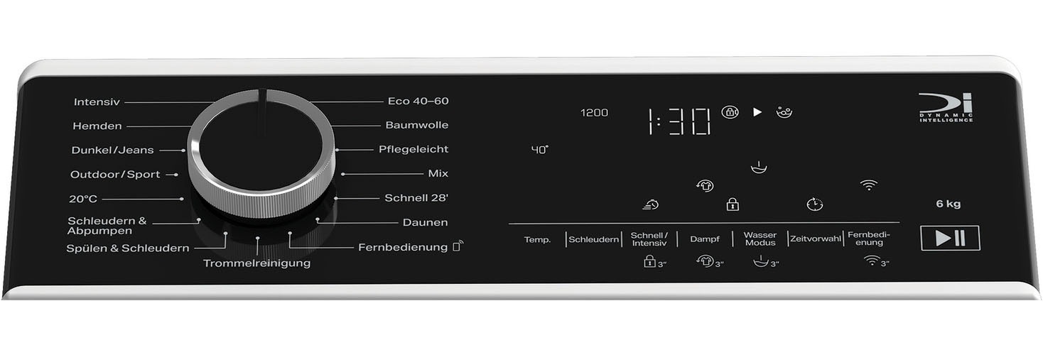BAUKNECHT Waschmaschine Toplader »TBK 61A BW« 6 kg 1200 U/min HomeWhiz – smarte Vernetzung für mehr Komfort