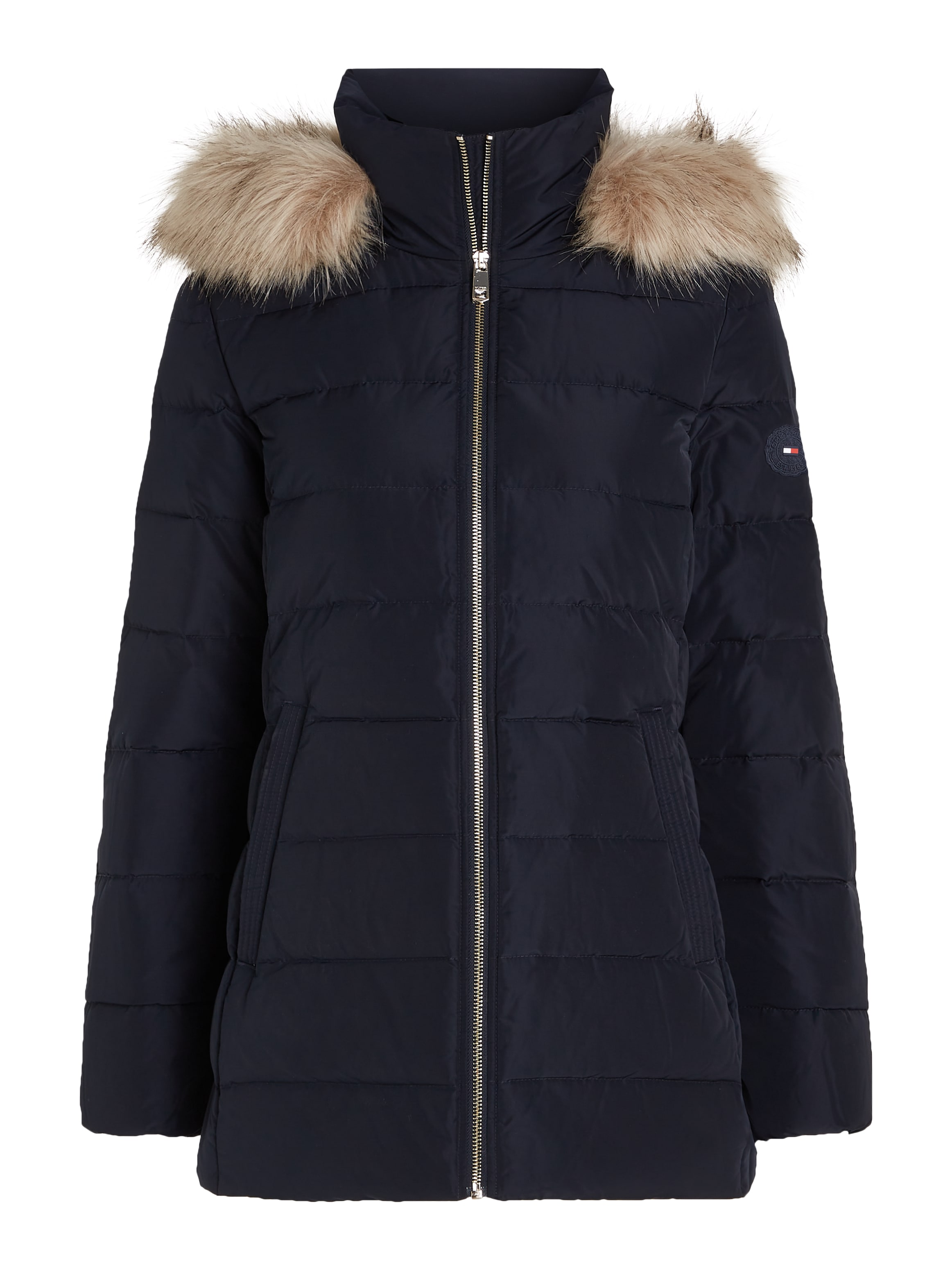 Tommy Hilfiger Steppjacke, mit Kapuze, mit Logopatch
