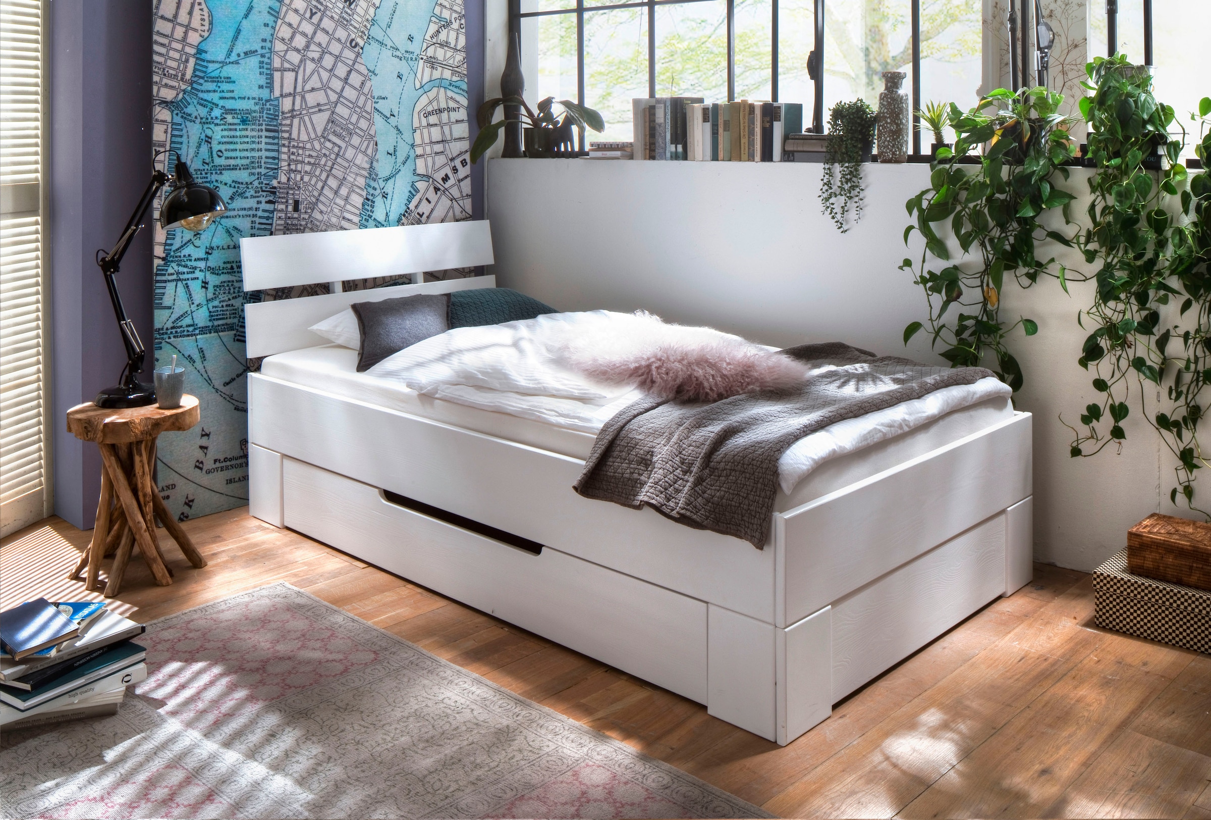 Home affaire Schubkasten-Unterbau »Progress Schublade für extra Stauraum unter dem Bett« Massivholz, FSC®-zertifiziert, massive Fichte