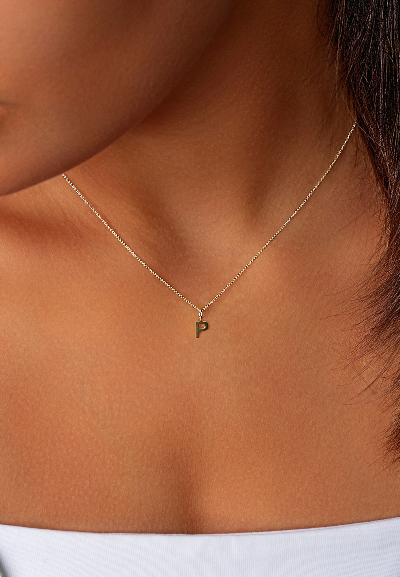 ONE ELEMENT Kettenanhänger »Buchstabe P Buchstaben Anhänger aus 333 Gelbgold«