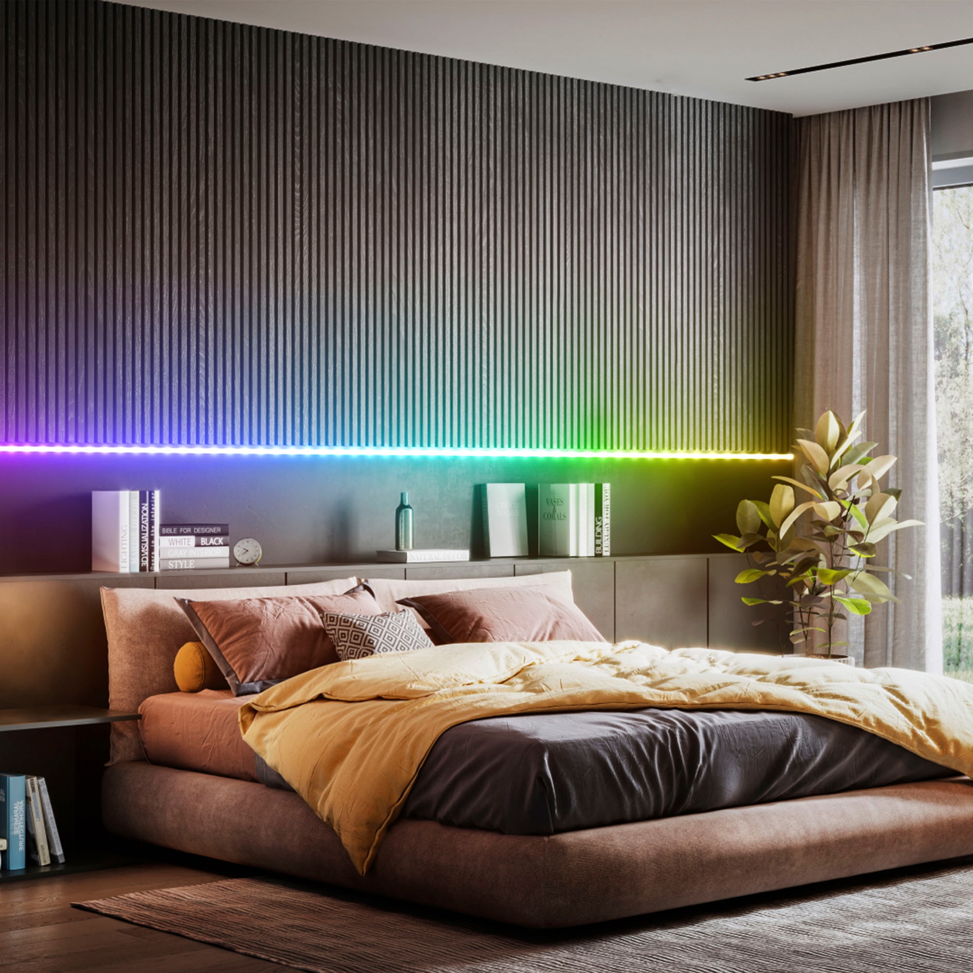 B.K.Licht LED-Streifen »Wifi RGBIC«, 300 Selbstklebend mit St.-flammig, LED bequem smartes Musiksensor, Lichtleiste, bestellen Band