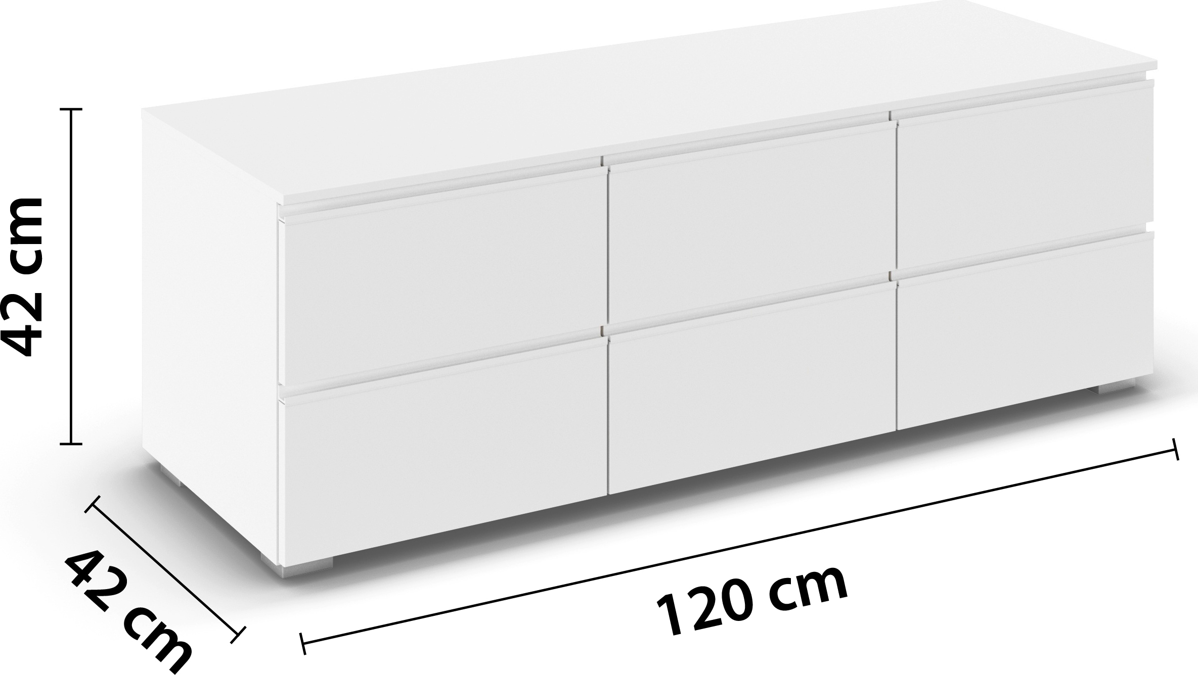 rauch TV-Board »Sideboard Kommode Lowboard TV-Schrank MAINZ« Breite 80 oder 120 cm,  praktische und geräumige Schubladen MADE IN GERMANY