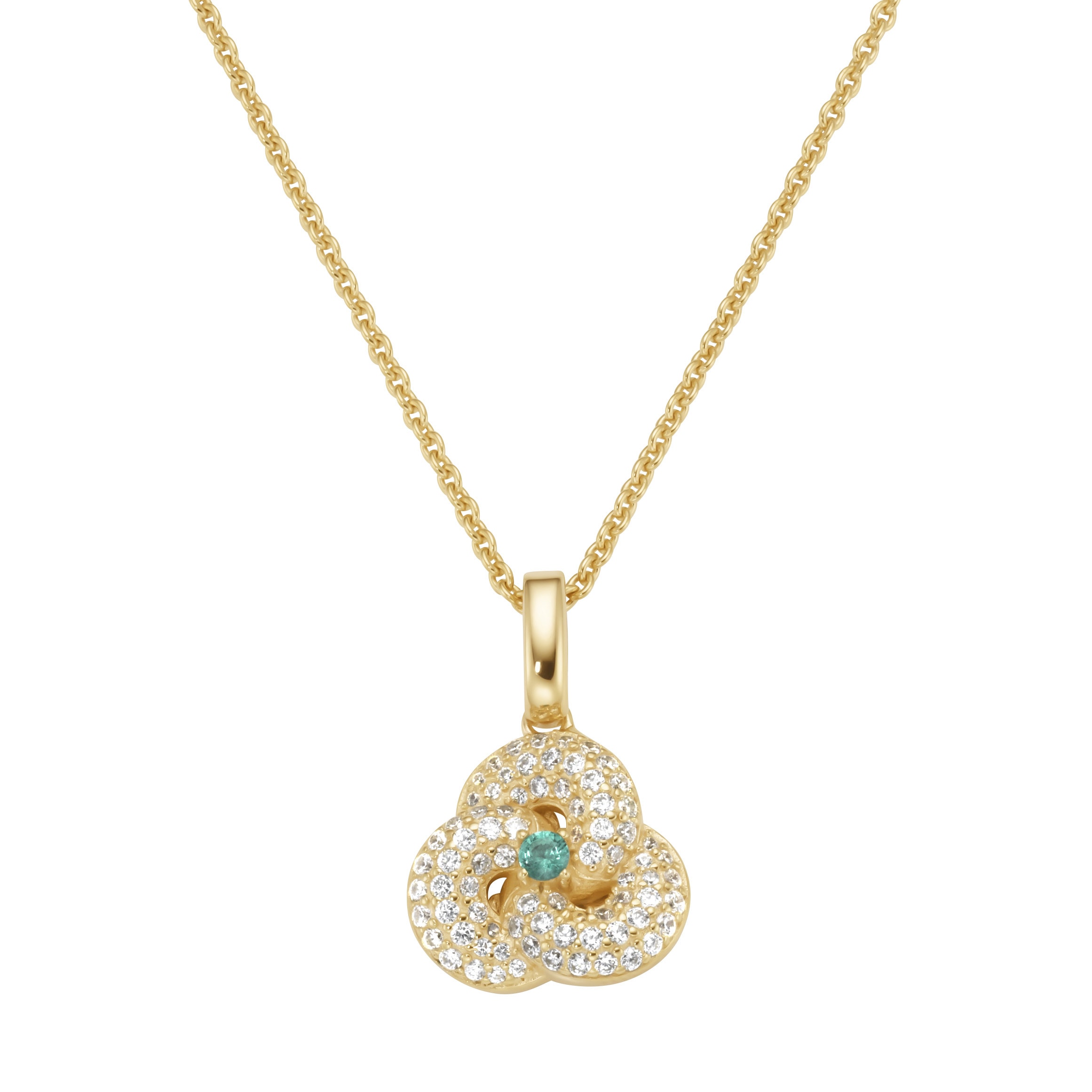 Smart Jewel Kette mit Anhänger »Kette Anhänger mit Zirkonia und Zierstein, Silber 925«