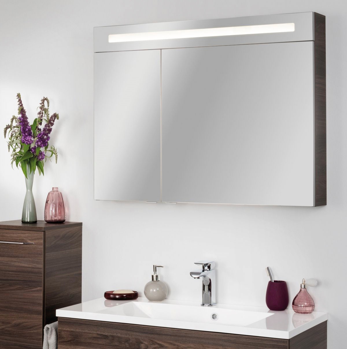 FACKELMANN Spiegelschrank »CL 90 - Ulme-Madera«, Badmöbel Breite 90 cm, 2  Türen, doppelseitig verspiegelt online kaufen | mit 3 Jahren XXL Garantie