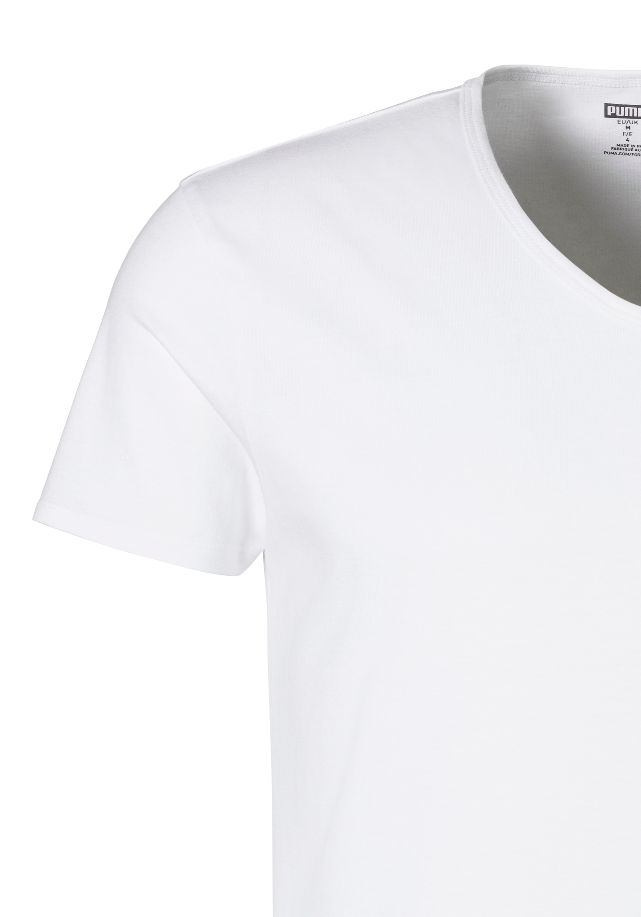 PUMA T-Shirt »PUMA BASIC 2P V-NECK TEE«, (2er Pack), mit Markenlabel