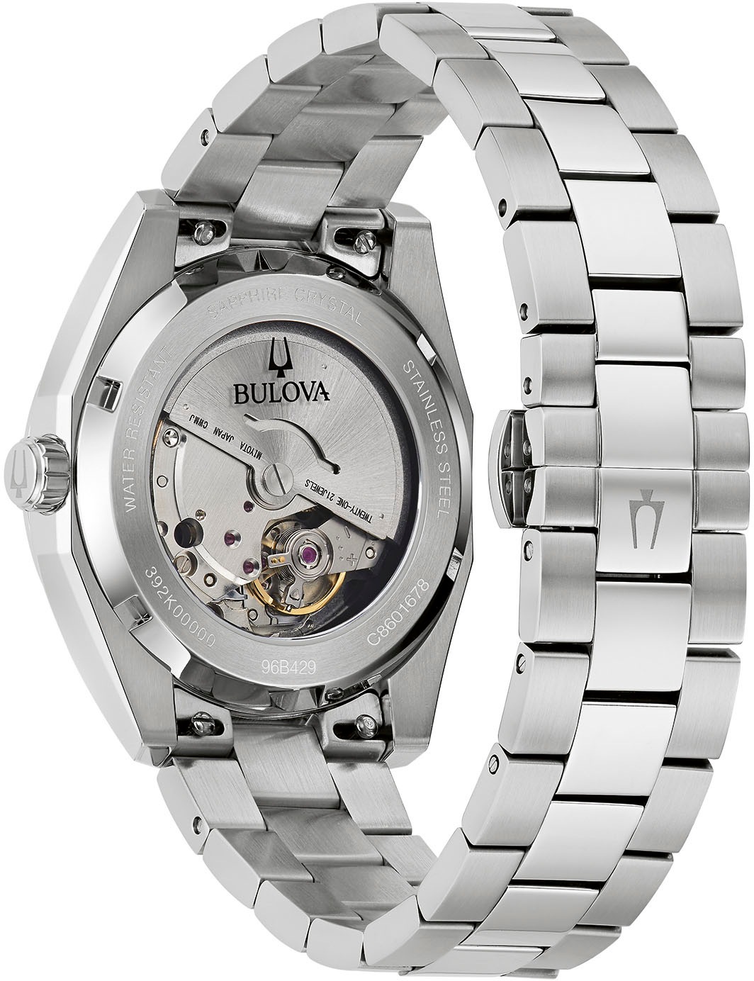 Bulova Automatikuhr »96B429«, Armbanduhr, Herrenuhr, Damenuhr, Edelstahlarmband, Saphirglas