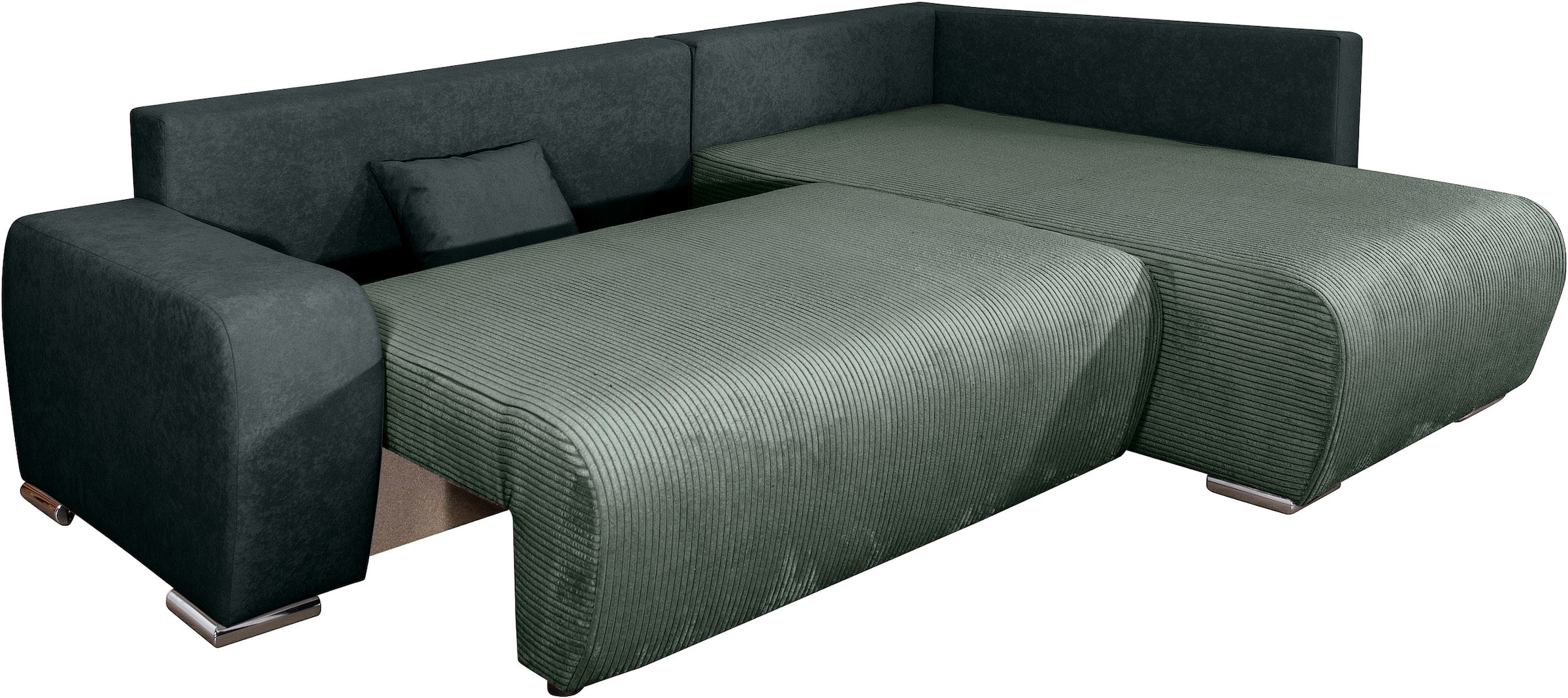 COLLECTION AB Ecksofa »Poppy L-Form, B: 227 cm« Bettfunktion, Bettkasten & 1 Zierkissen