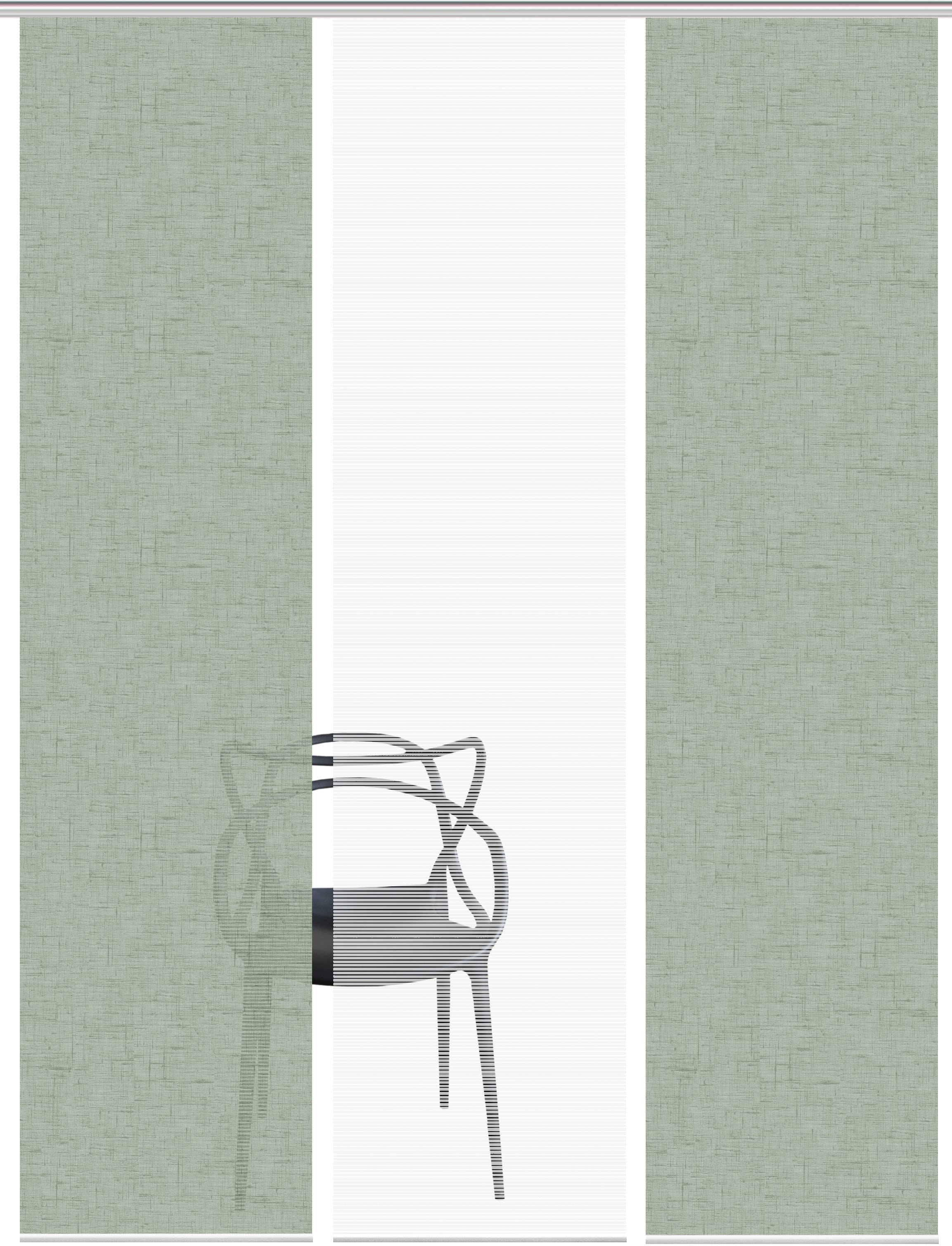 Vision S Schiebegardine »PIVE 3er SET« Paneelwagen 3 Stk. tlg. Schiebevorhang Digidruck 3er Set PIVE