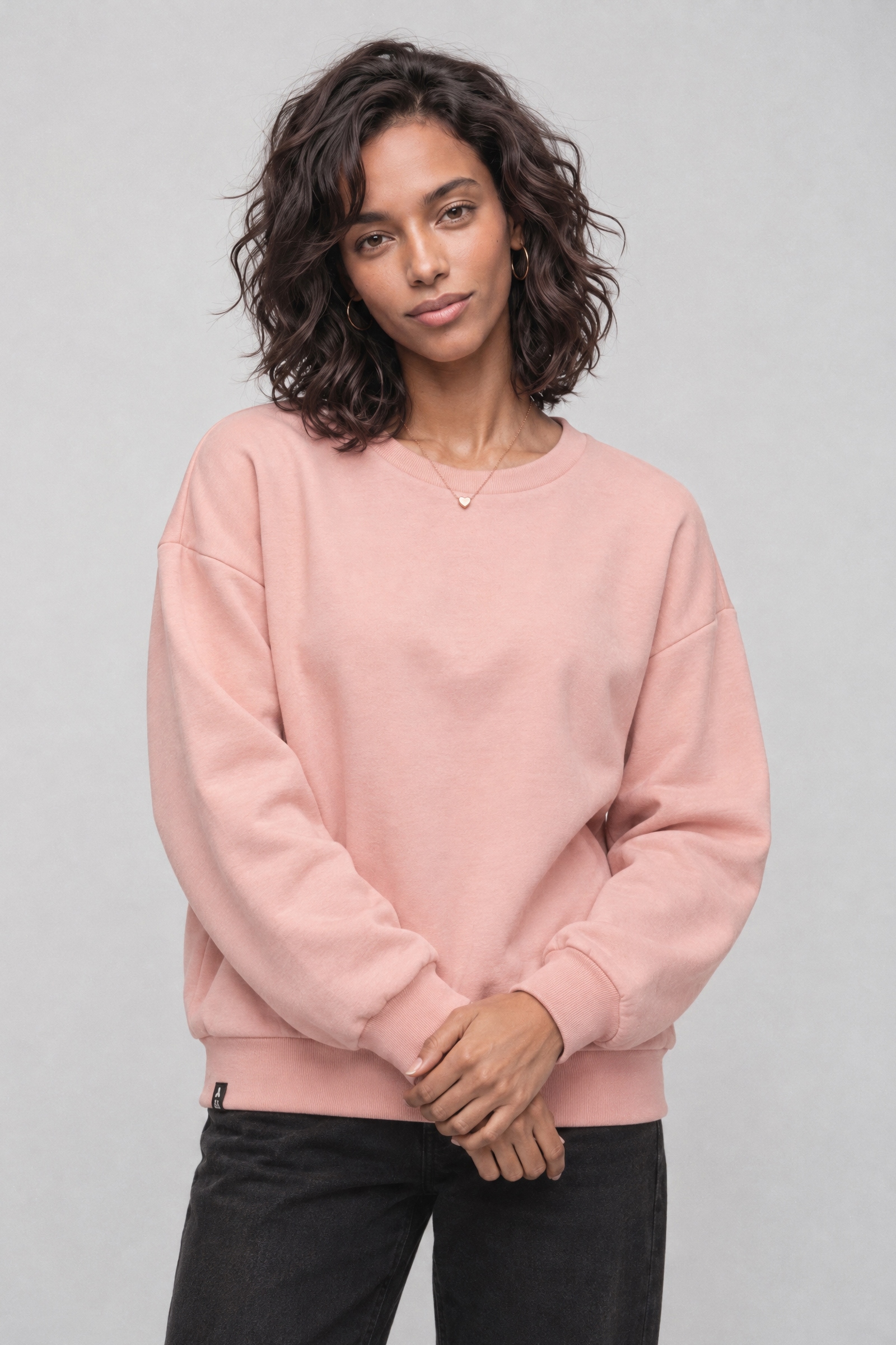 Alife & Kickin Sweatshirt , Peace-Zeichen im Rückenprint, Rippbündchen, Relaxed Fit
