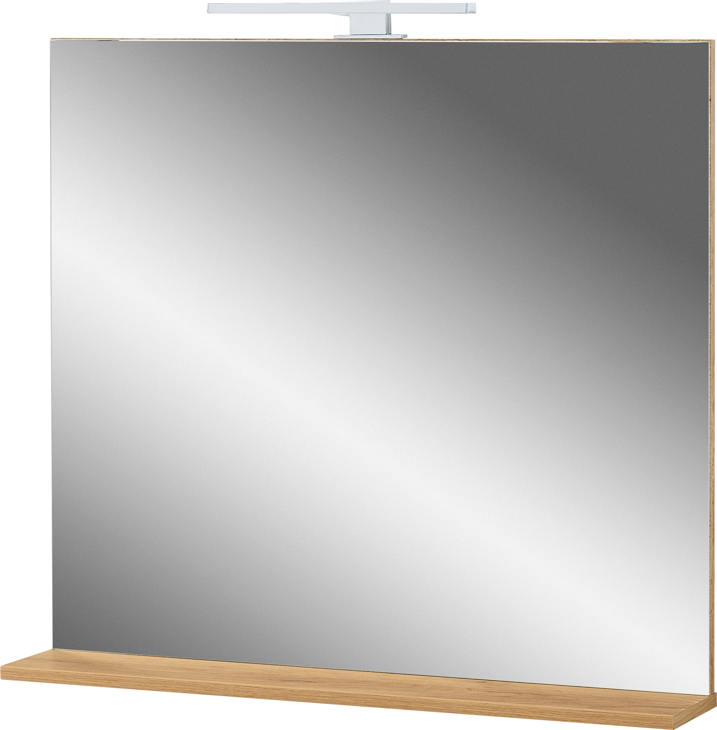 andas Badspiegel »Majtum mit Ablageboden und LED-Beleuchtung«, Breite 76 cm, widerstandsfähige Oberfläche, Made in Germany