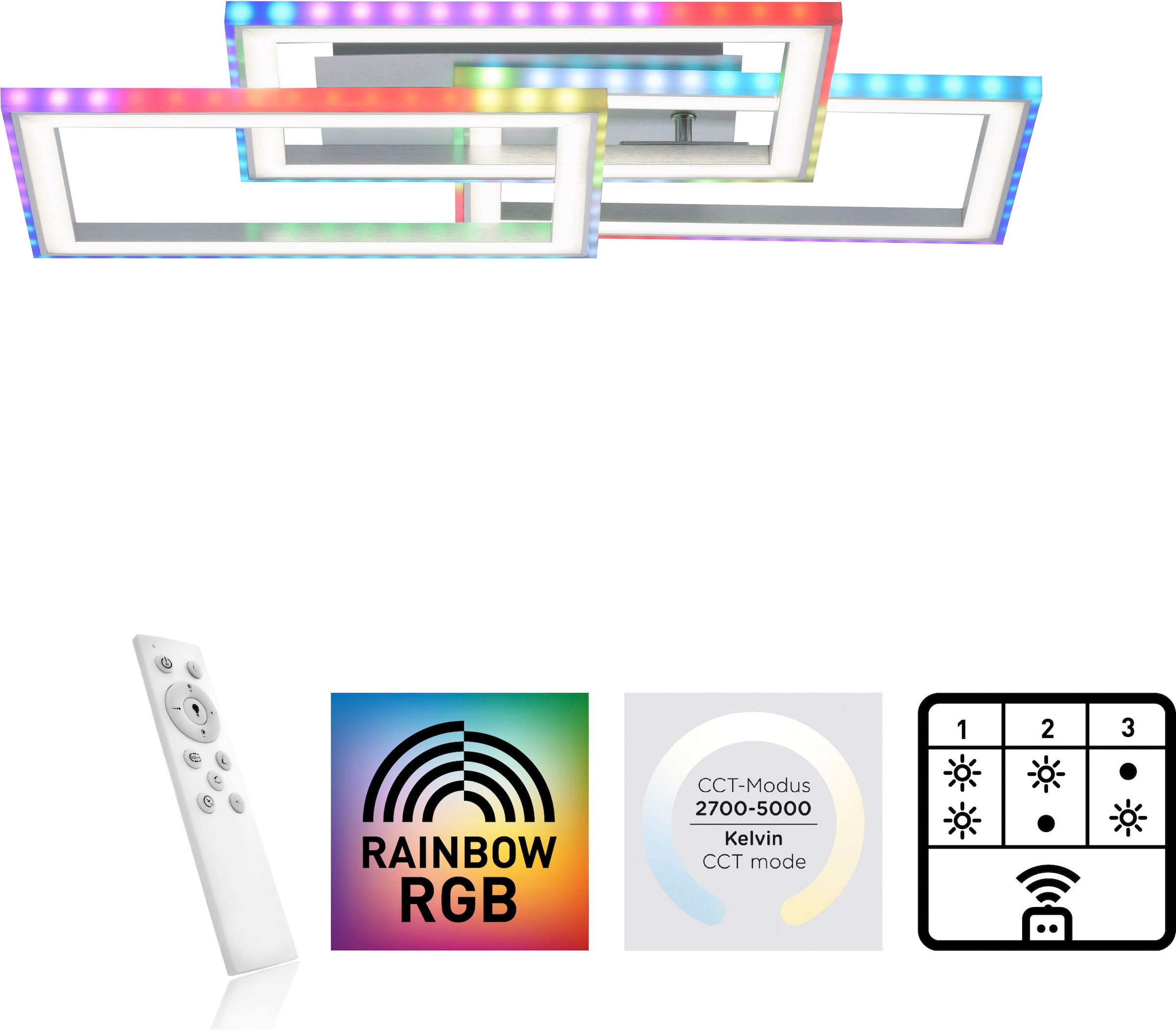 my home LED Deckenleuchte »Luan«,  mit Farbtemperatursteuerung und Infrarotfernbedienung, dimmbar