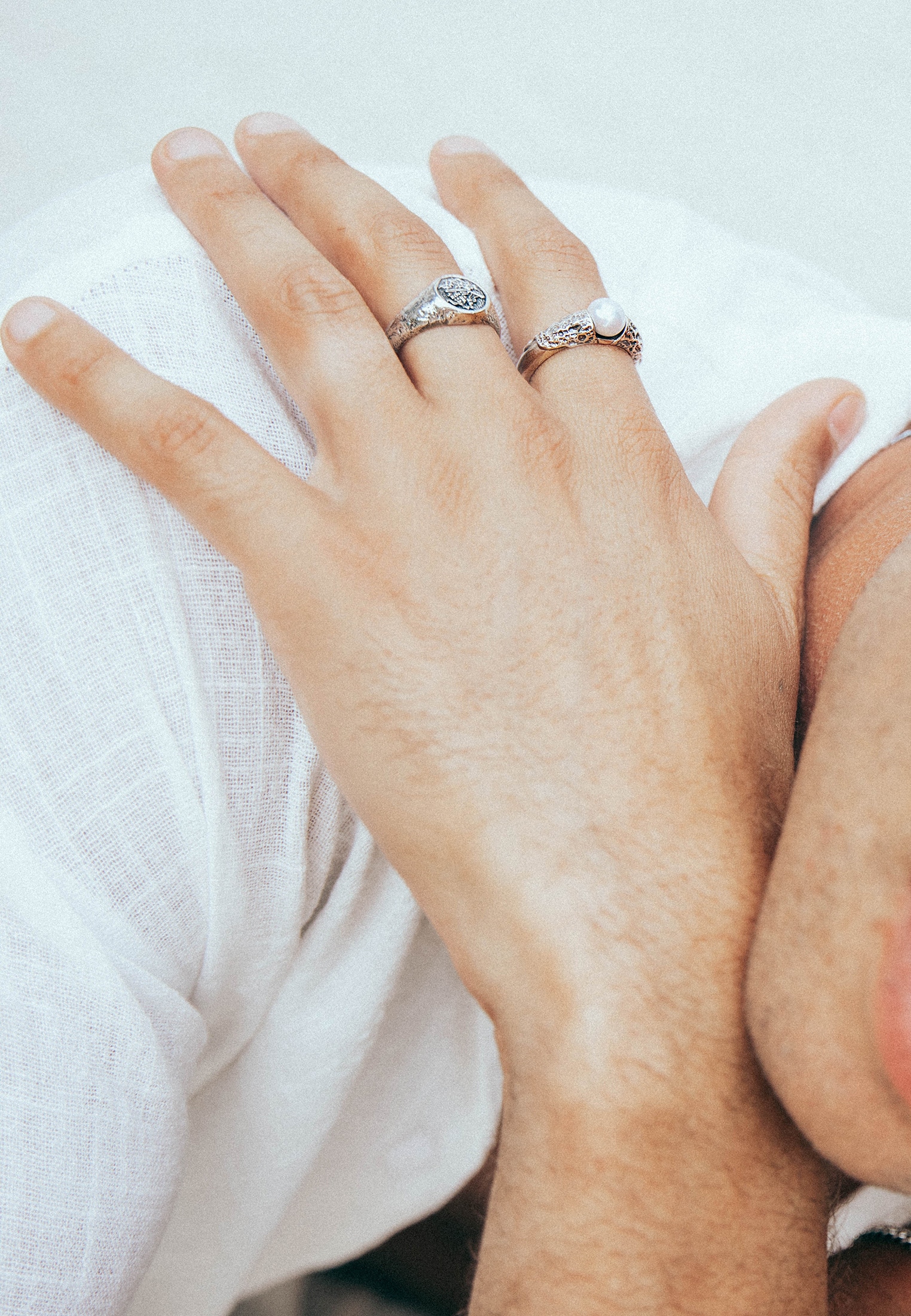 HAZE & GLORY Silberring »Ring Perle Vintage 925 Silber«