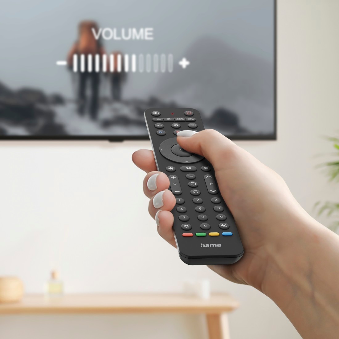Hama Universal-Fernbedienung »Universal Ersatzfernbedienung für 8 Geräte« lernfähig, App-Tasten