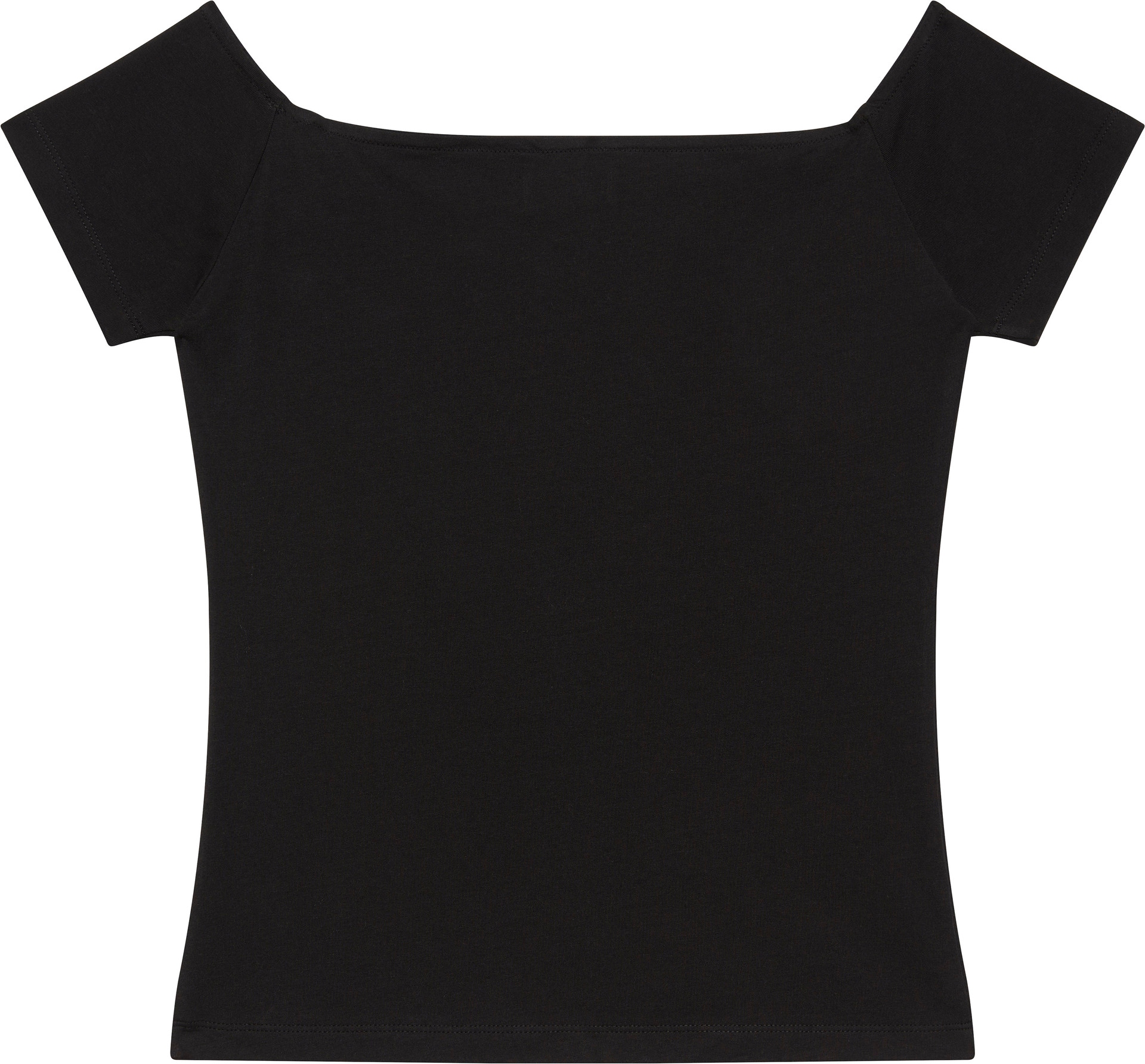 Calvin Klein Jeans Blusentop »MNGRM OFF SHLDR STRT«, Mit tiefem Rundhalsausschnitt