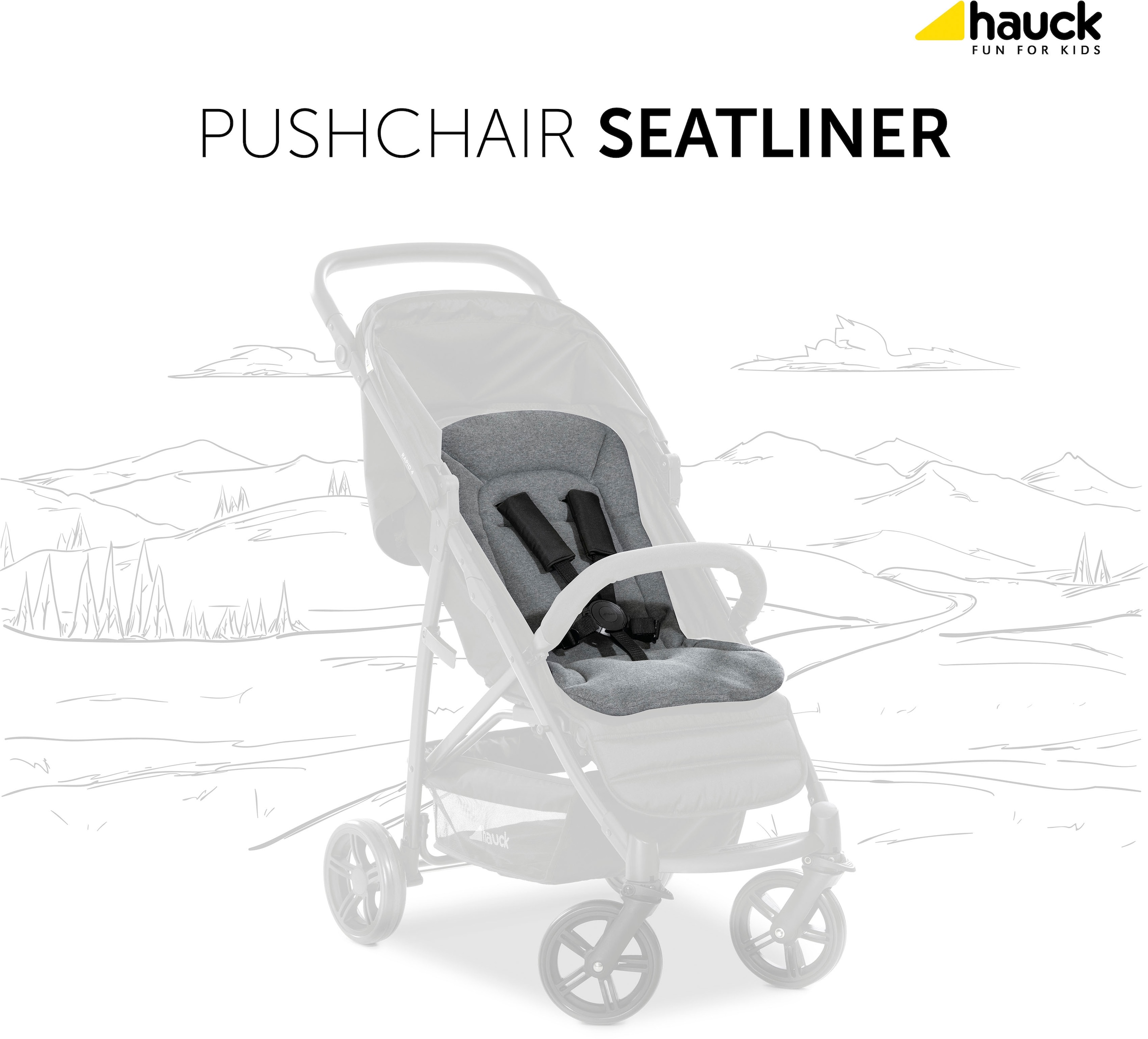 Hauck Kinderwagen-Sitzauflage »Seat Liner, Light grey«, auch für Buggys geeignet