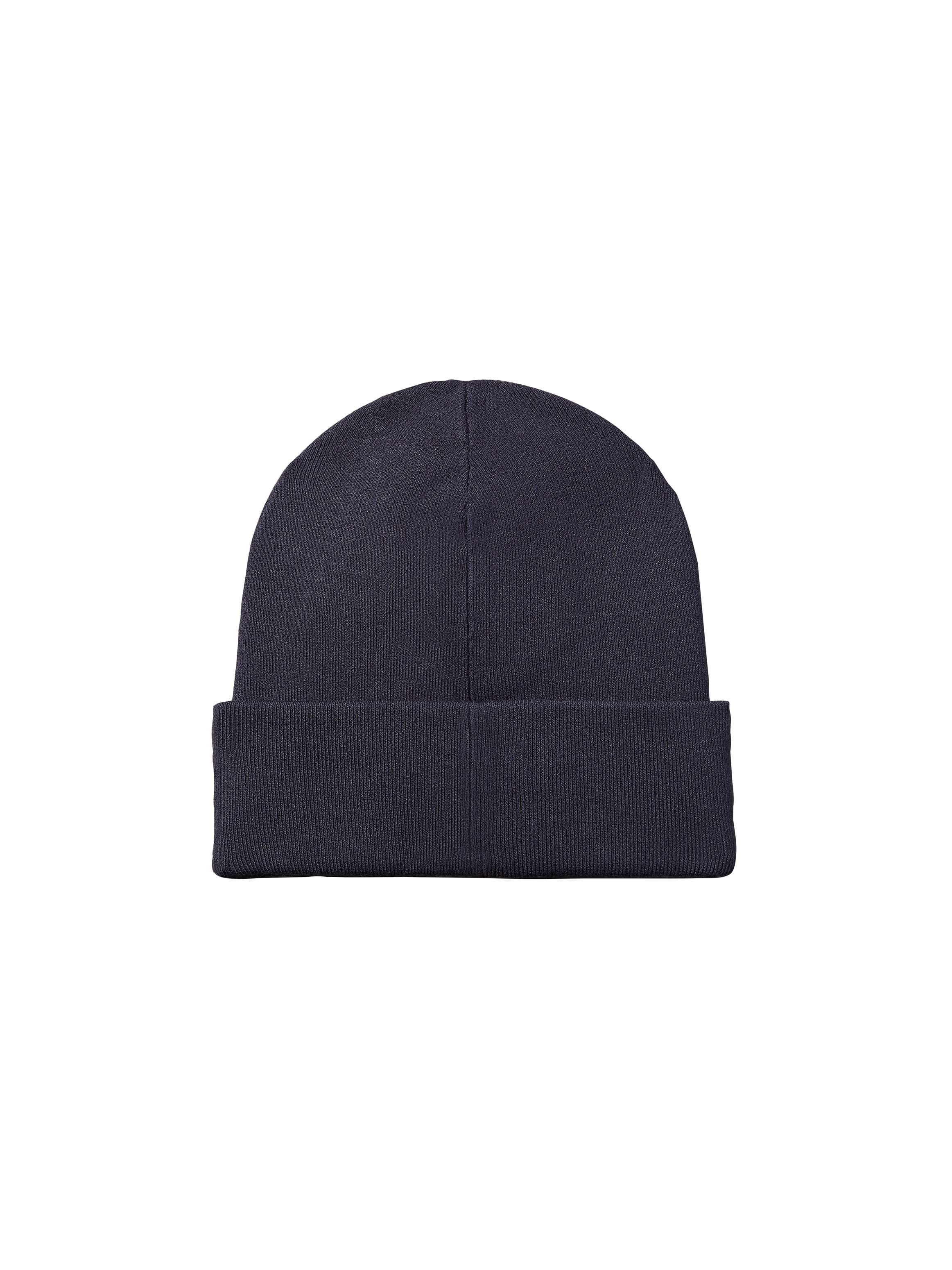Calvin Klein Jeans Strickmütze »CK FINE RIB BEANIE« mit Markenlogo