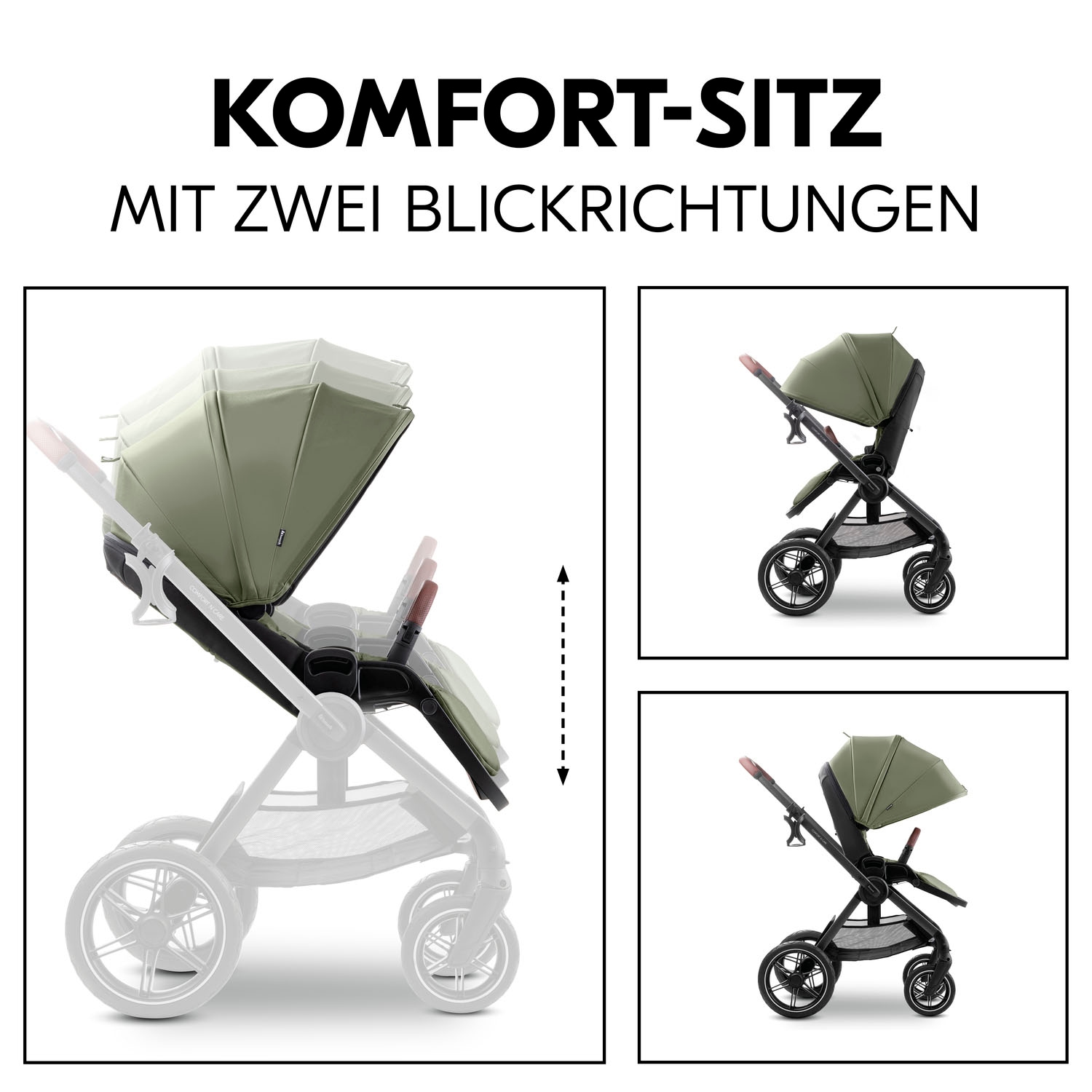 Hauck Kombi-Kinderwagen »Comfort N Care«, 22 kg, Belastbarkeit bis 22 kg