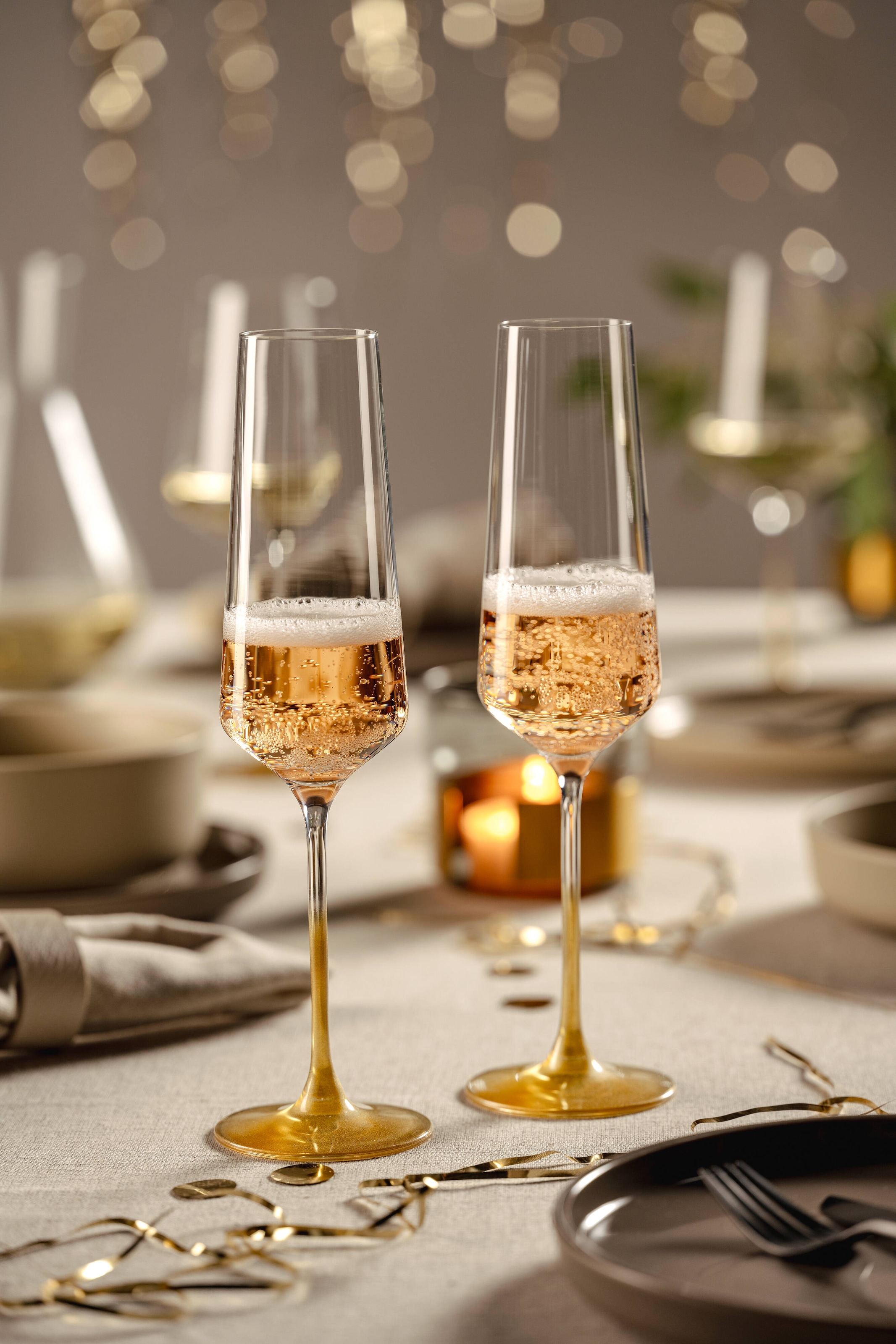 LEONARDO Sektglas »PUCCINI, goldfarben« 2er Set, 280ml