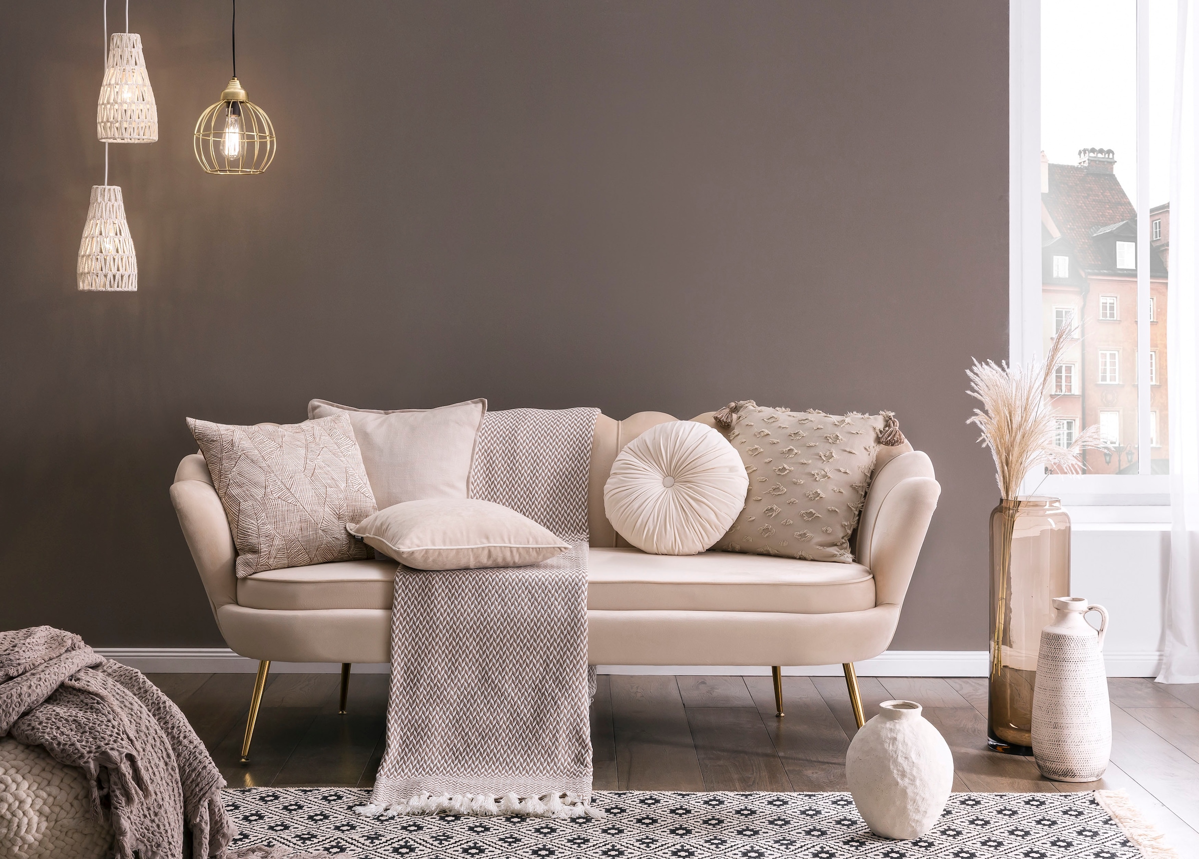 done.® Wohndecke »Elena« Fransen, Baumwolle, unifarben