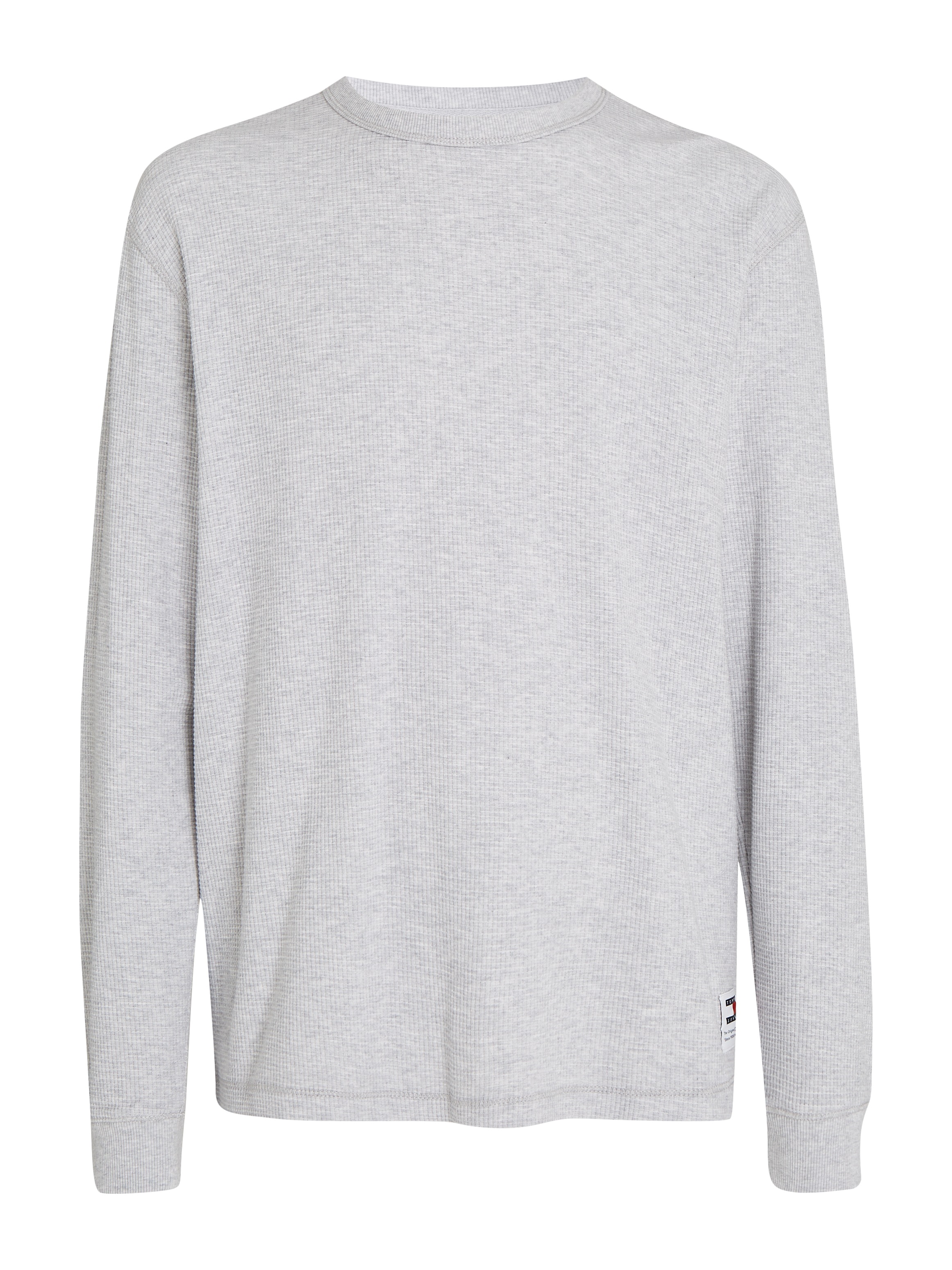 Tommy Jeans Langarmshirt »TJM REG LS WAFFLE TEE«, mit Markenlabel am Bund