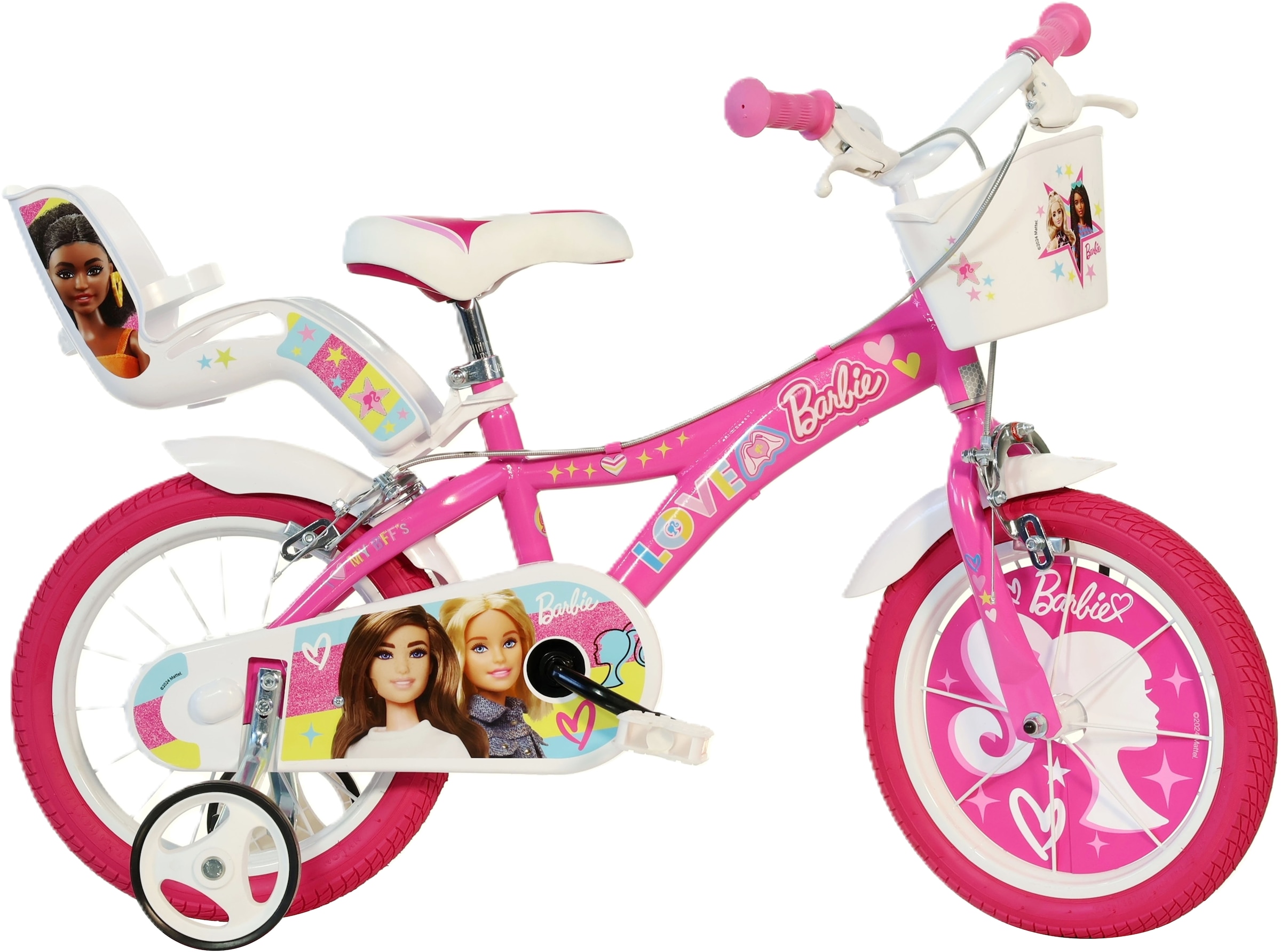 Dino Bikes Kinderfahrrad "Barbie 14" Kinderfahrrad 3-6 Jahre" 1 Gang ohne Schaltung