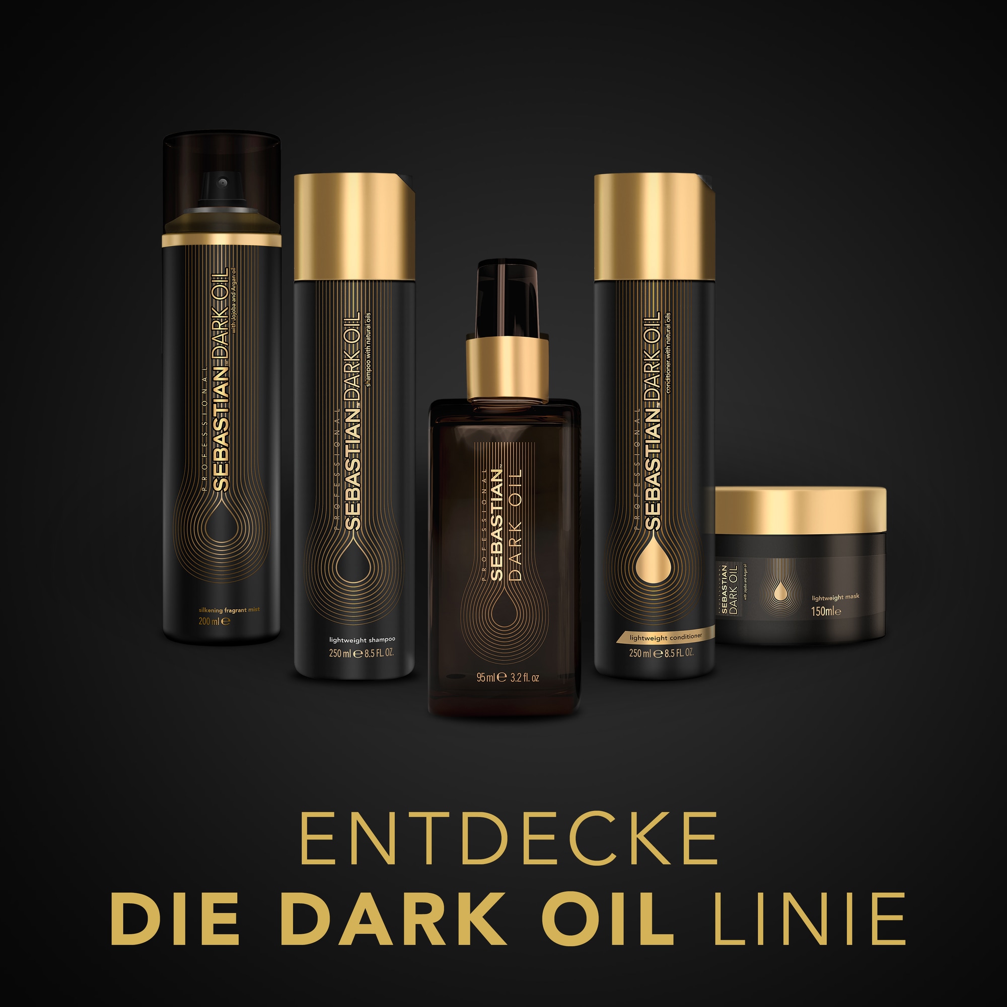 Sebastian Professional Haarmaske »DarkOil Mask« leichte Pflege, reichhaltige Öle, sorgt für geschmeidiges Haar