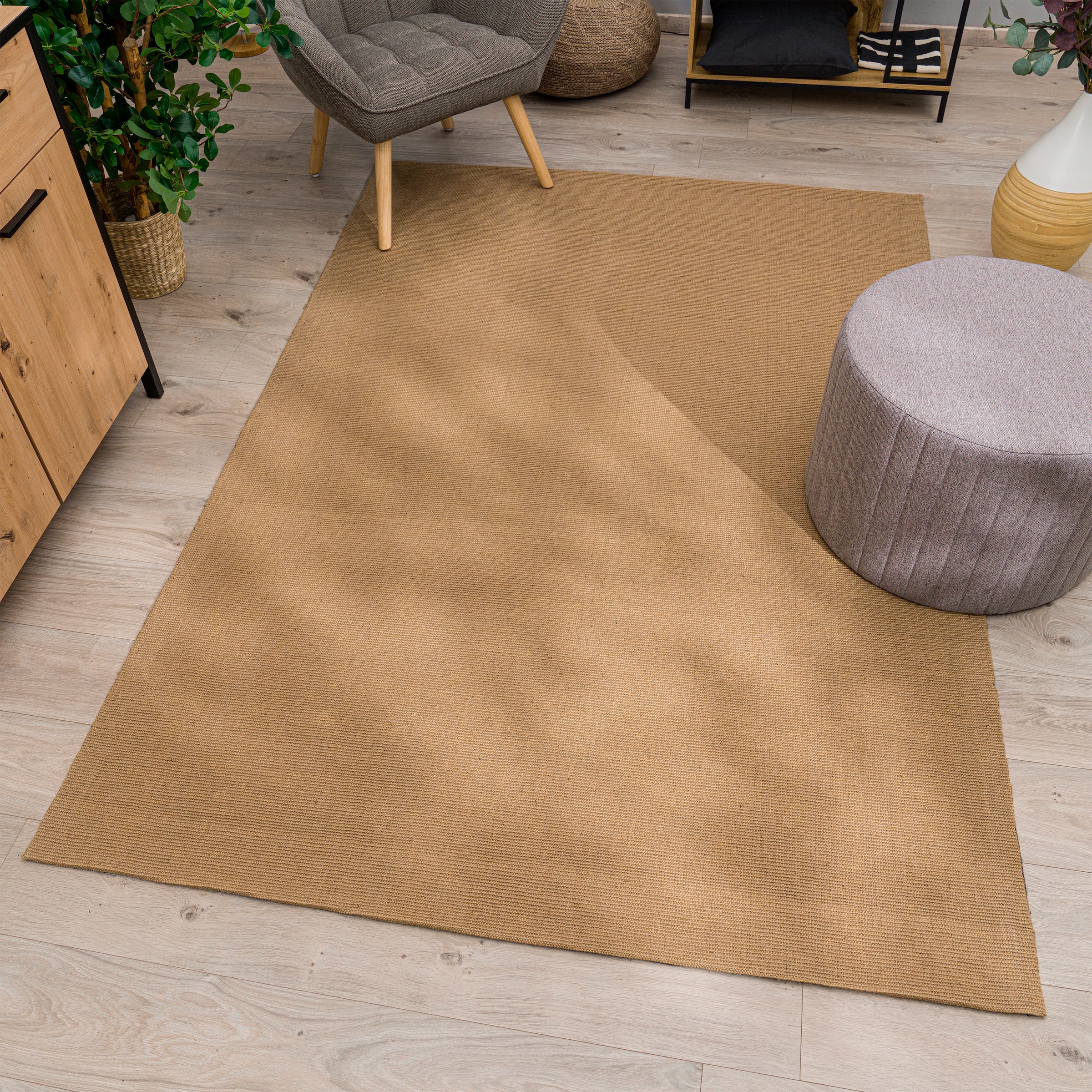 Paco Home Teppich »Aalborg 532«, rechteckig, 4 mm Höhe, Flachgewebe, handgewebt, reine Naturfaser, Boho