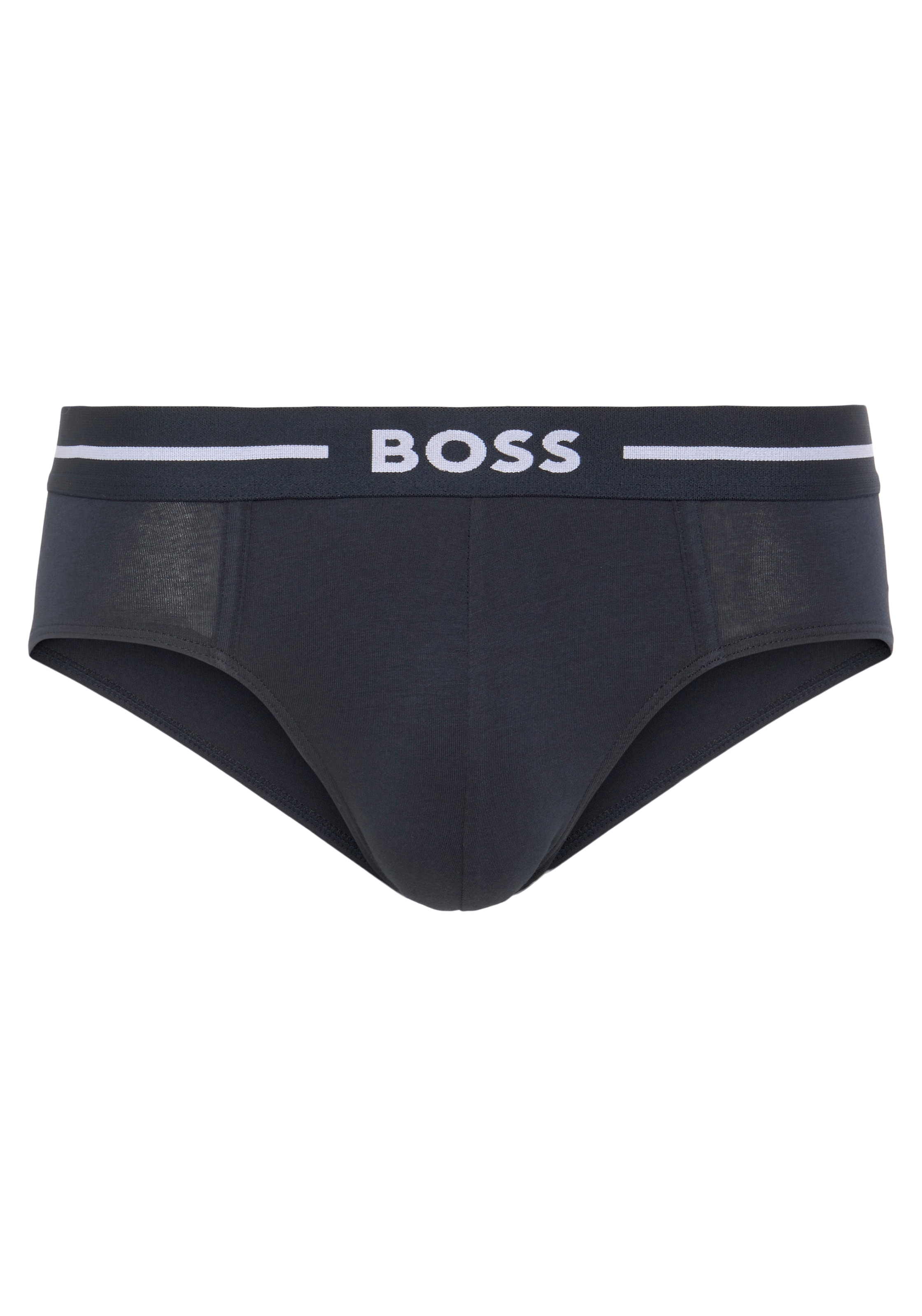 BOSS Hipster »HipBr 3P Bold«, (Packung, 3 St., 3er), mit BOSS Schriftzug auf dem Bund