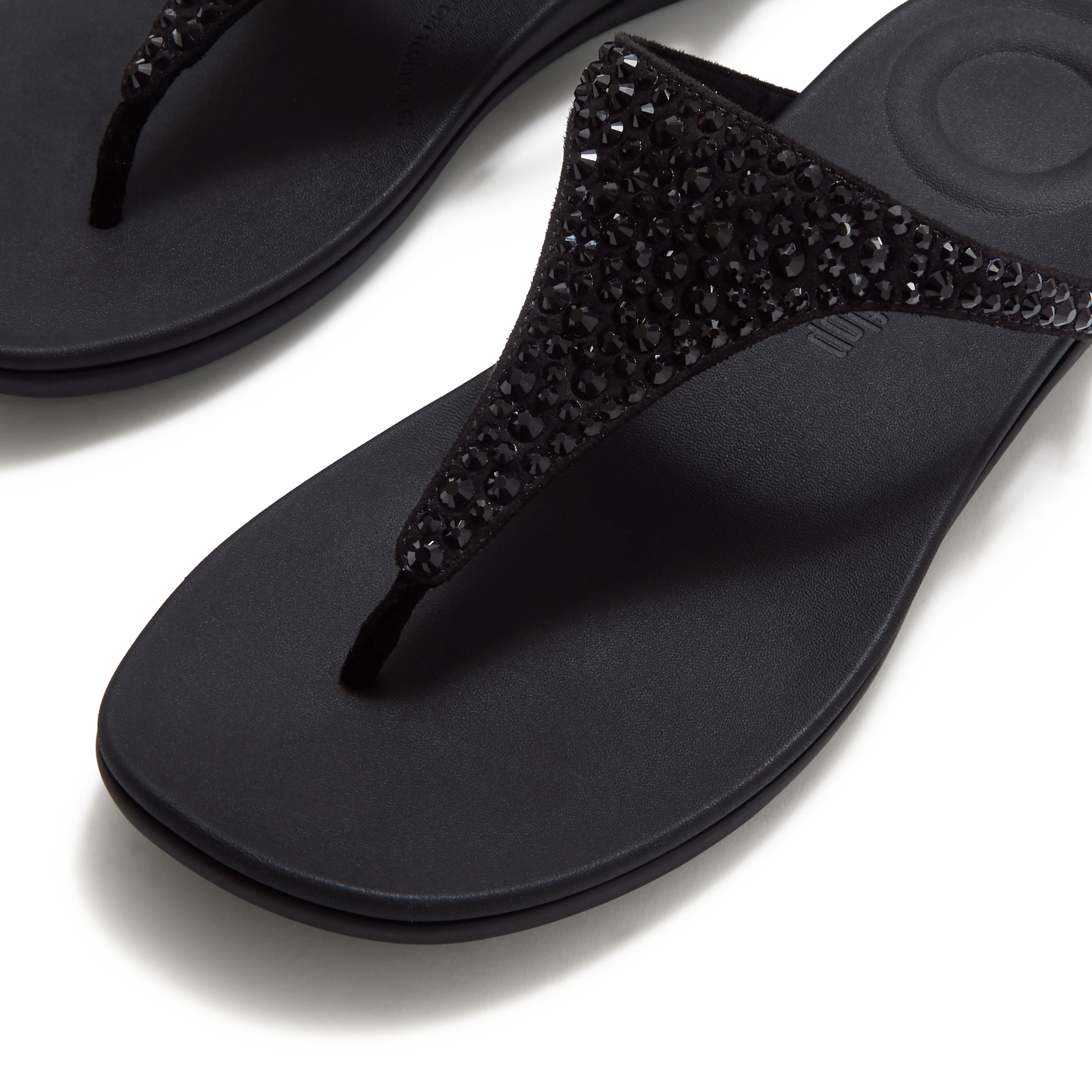 Fitflop Zehentrenner »SOLAY MIXED-CRYSTAL TOE-POST SANDALS«  Dianette, Schlupfschuh, Sommerschuh mit edlem Glitter